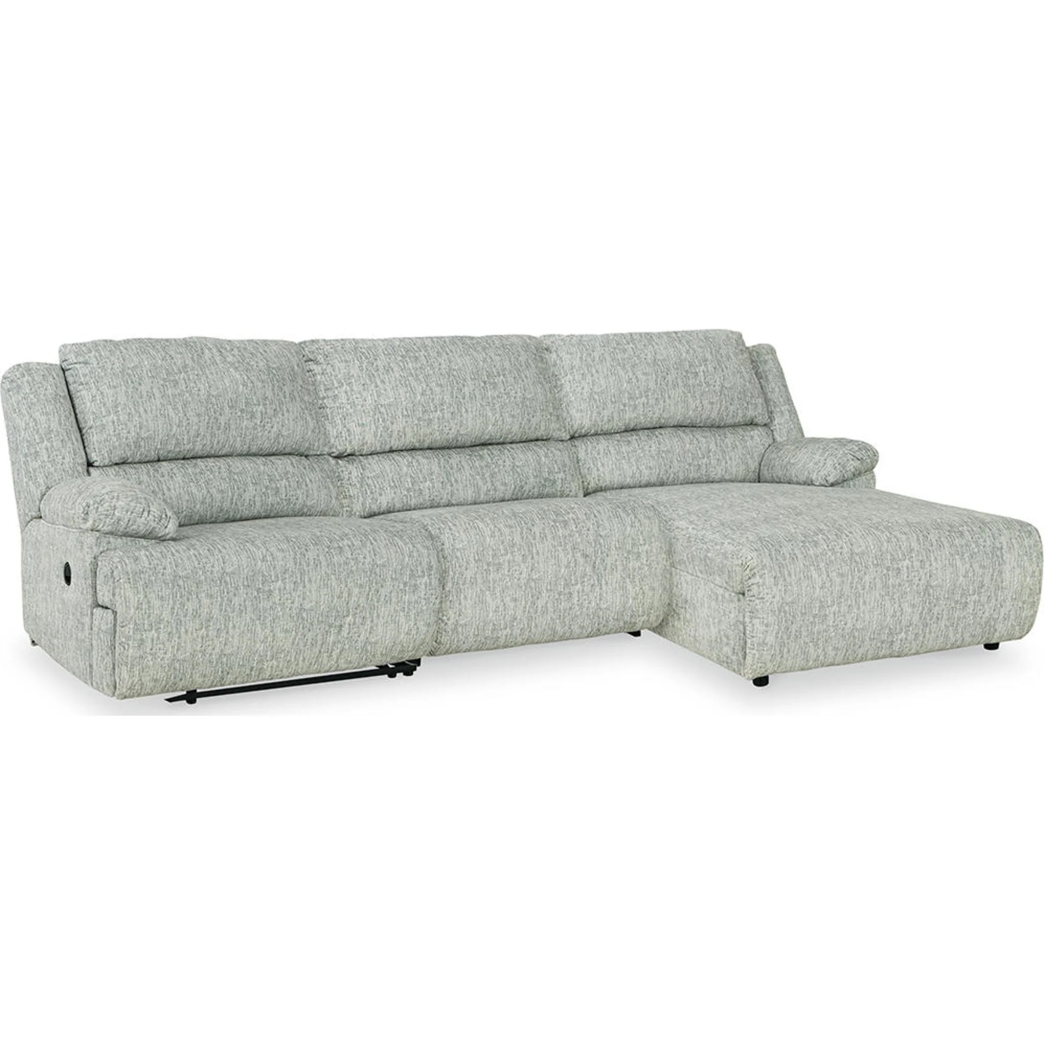 3 Piece Reclining Sofa Chaise - Image 3