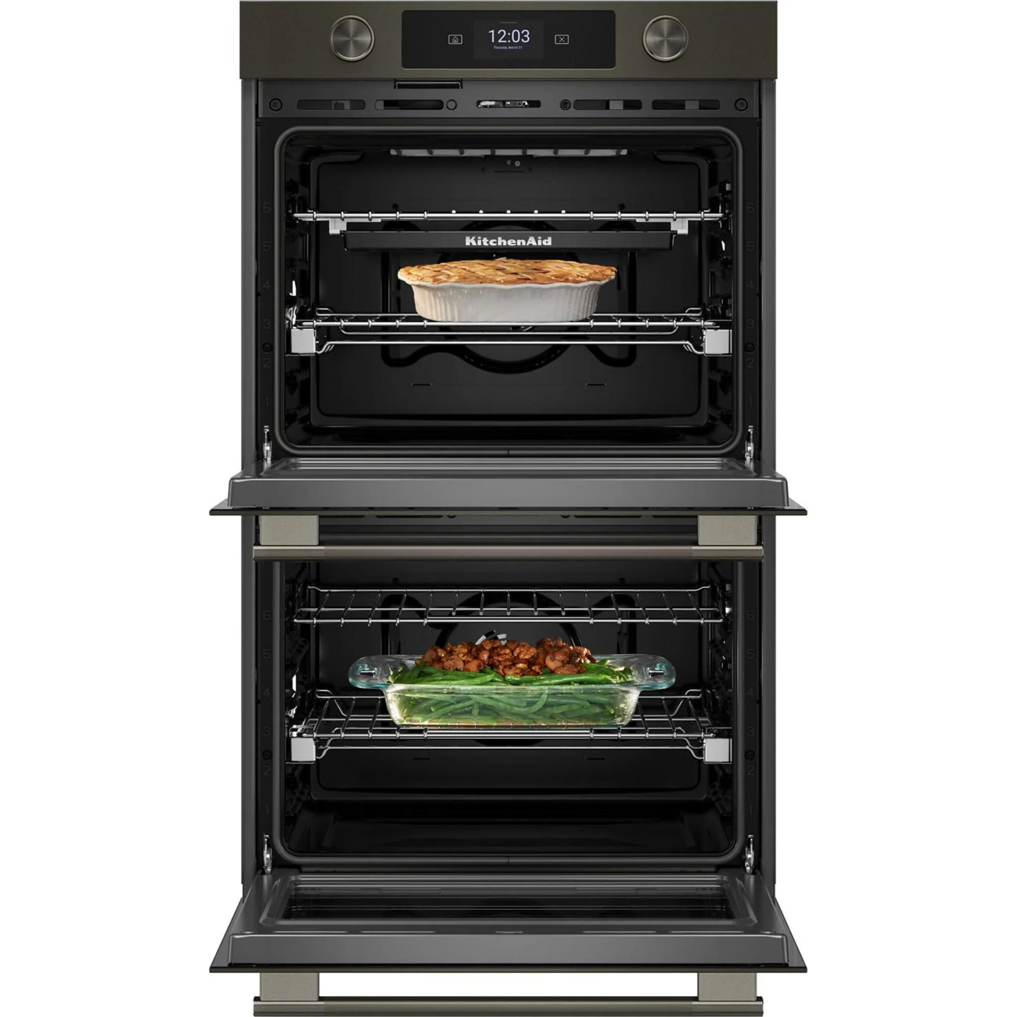 KitchenAid 30-inch Smart Electric Double Wall Oven with Assisted Cooking Modes - Black Ore - Black Ore (KOED730SBE) - Image 9