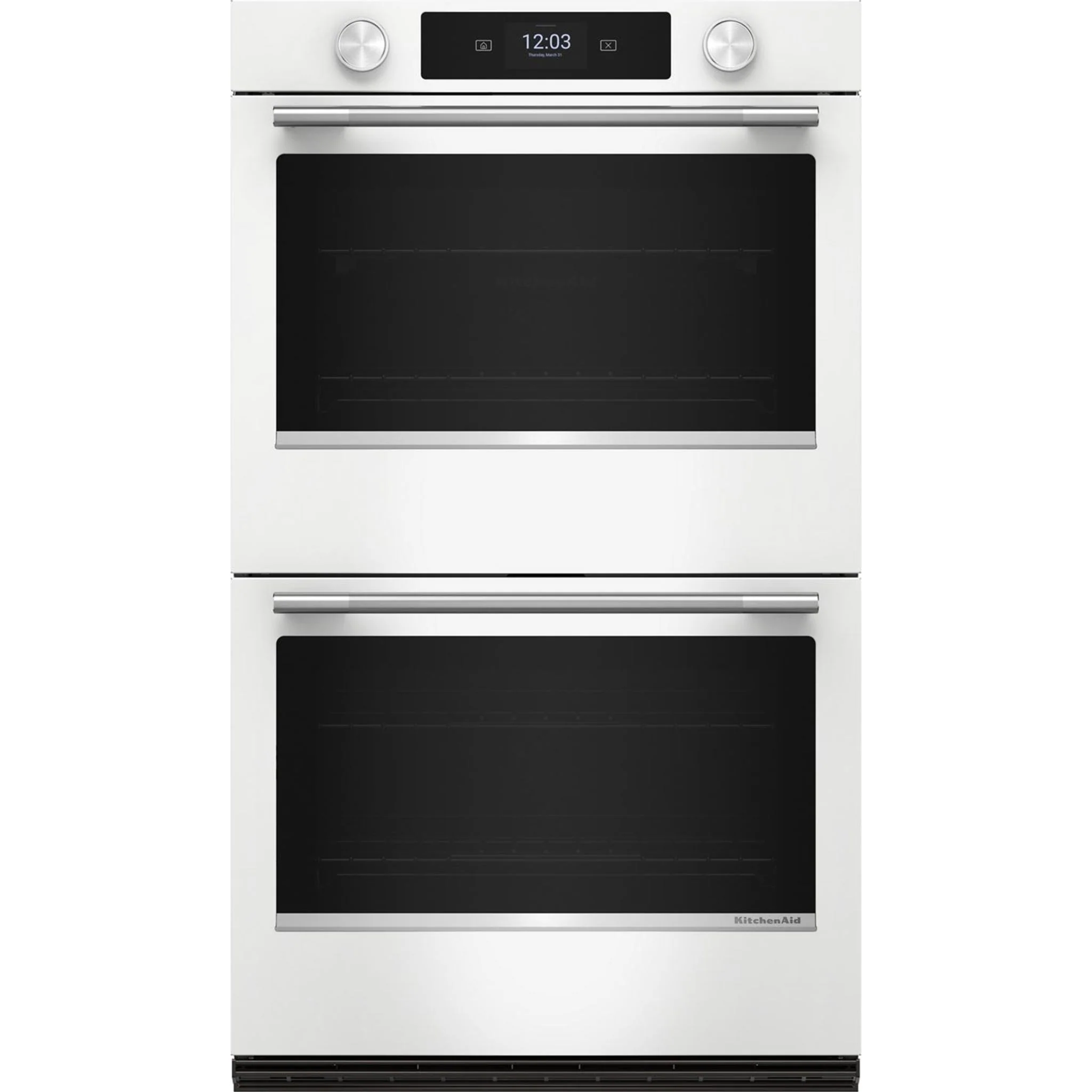 KitchenAid 30-inch Smart Electric Double Wall Oven with Assisted Cooking Modes - White - White (KOED730SWH)