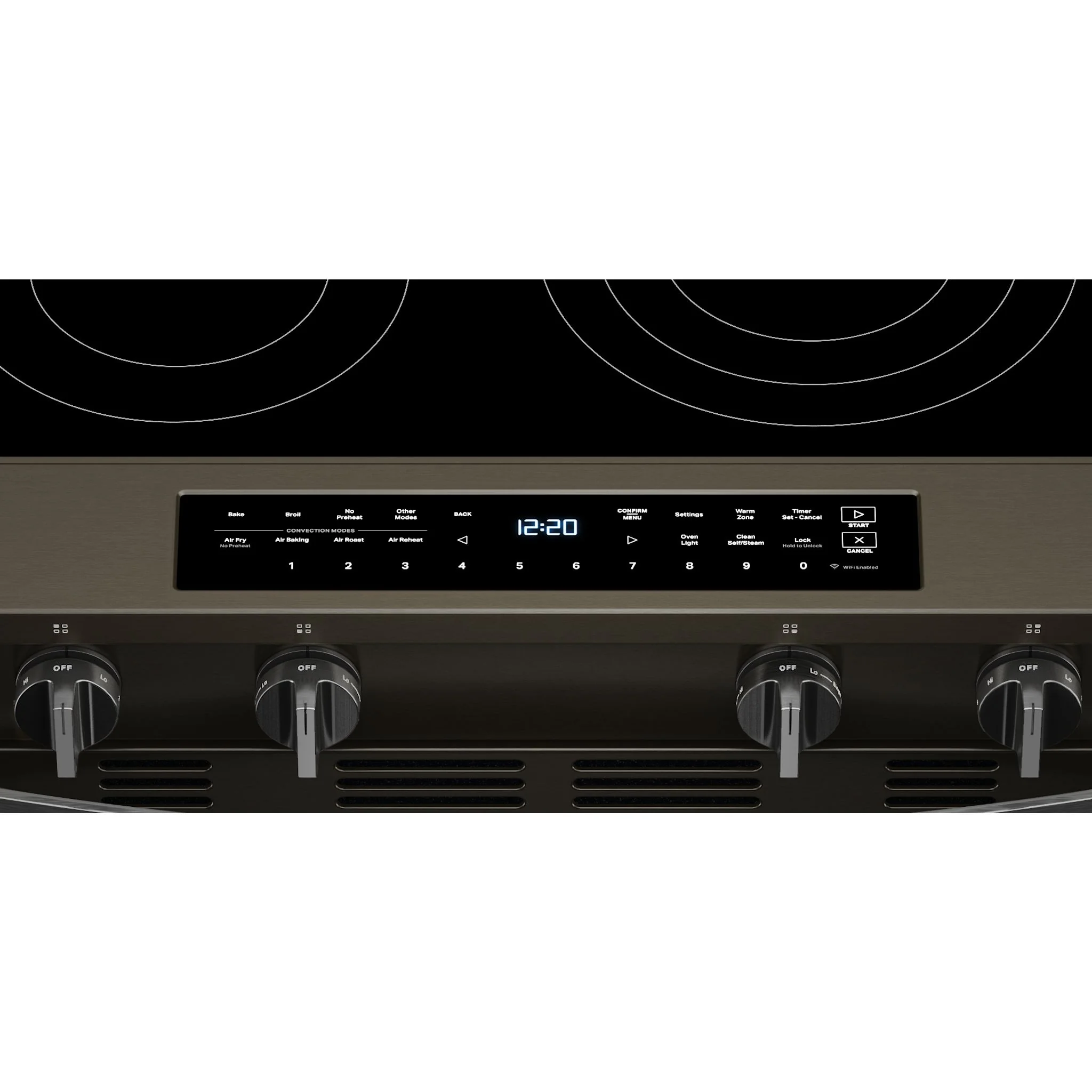 Whirlpool 30-Inch Smart Slide-In Electric Range with Air Fry, WipeClean Coating, Steam/Self Clean & High Speed Preheat - Black Stainless (YWSES7530RV) - Image 6