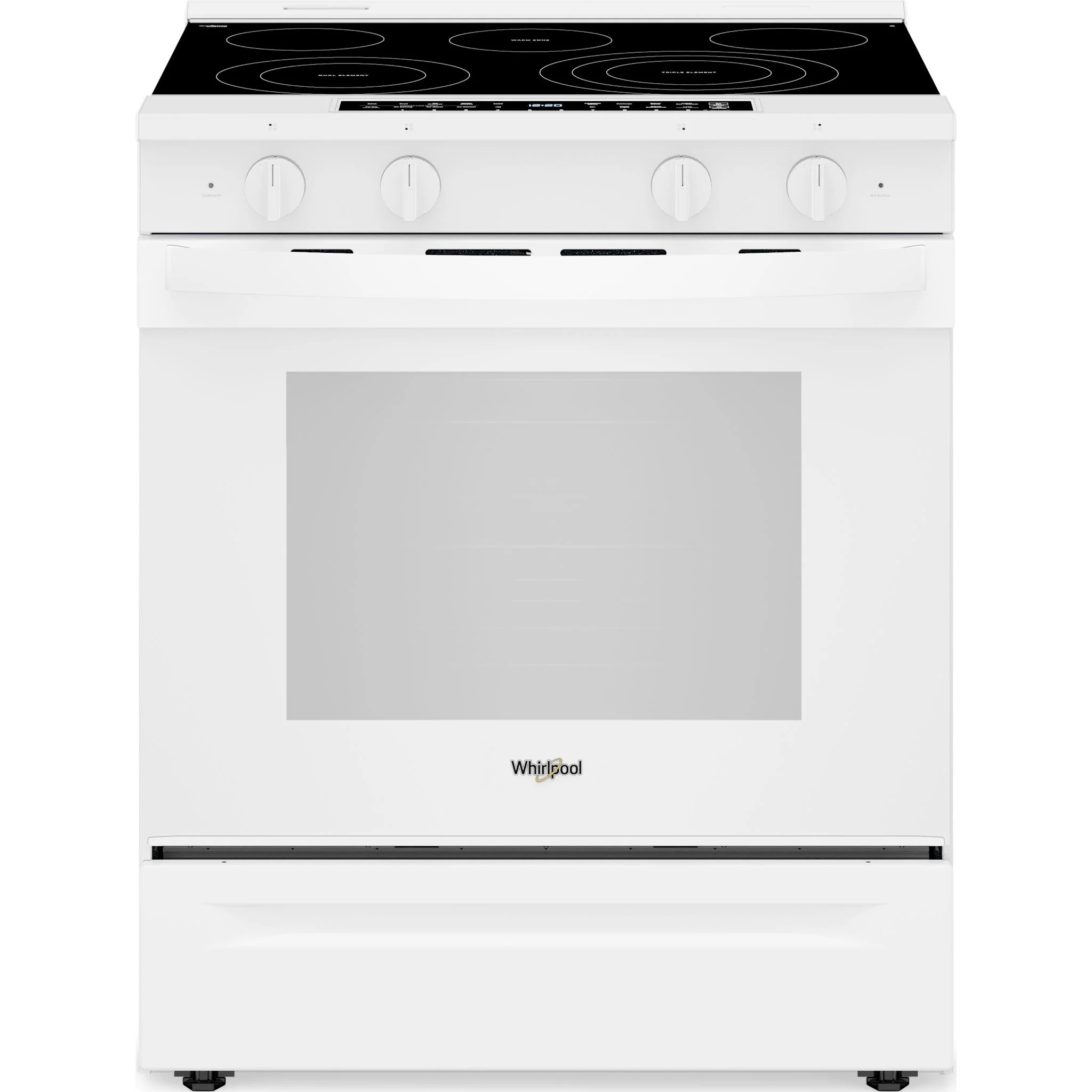 Whirlpool 30-Inch Smart Slide-In Electric Range with Air Fry, WipeClean Coating, Steam/Self Clean & High Speed Preheat - White (YWSES7530RW)
