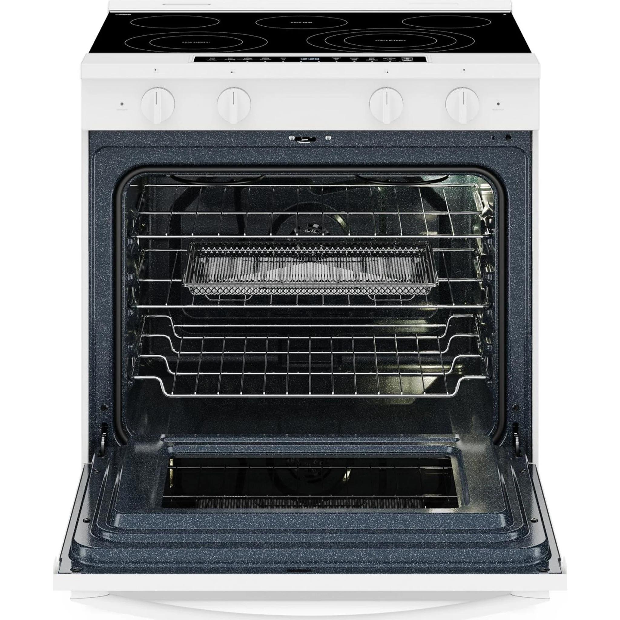 Whirlpool 30-Inch Smart Slide-In Electric Range with Air Fry, WipeClean Coating, Steam/Self Clean & High Speed Preheat - White (YWSES7530RW) - Image 7