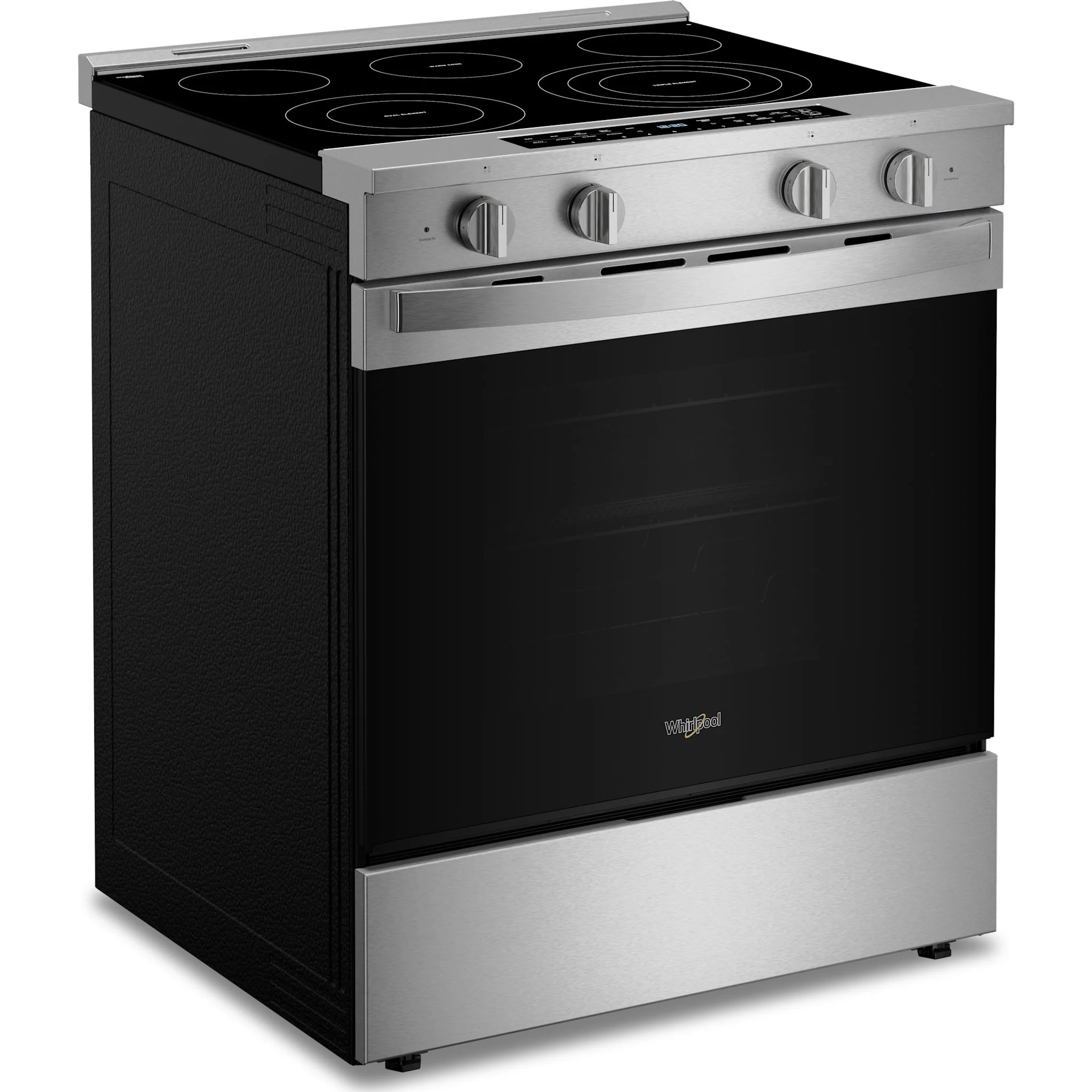 Whirlpool 30-Inch Smart Slide-In Electric Range with Air Fry & WipeClean Coating, Steam/Self Clean - Fingerprint Resistant Stainless (YWSES7530RZ) - Image 2