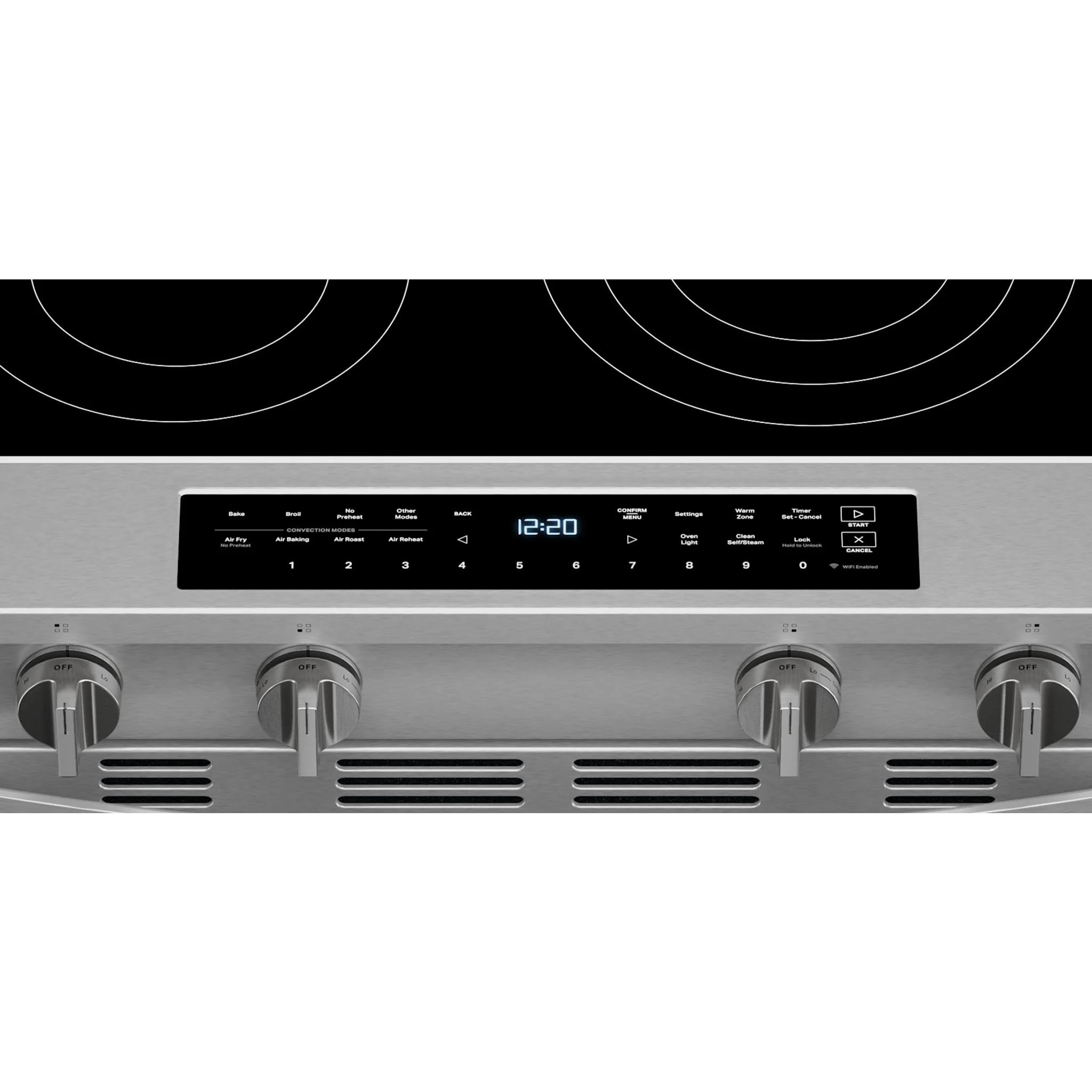 Whirlpool 30-Inch Smart Slide-In Electric Range with Air Fry & WipeClean Coating, Steam/Self Clean - Fingerprint Resistant Stainless (YWSES7530RZ) - Image 8