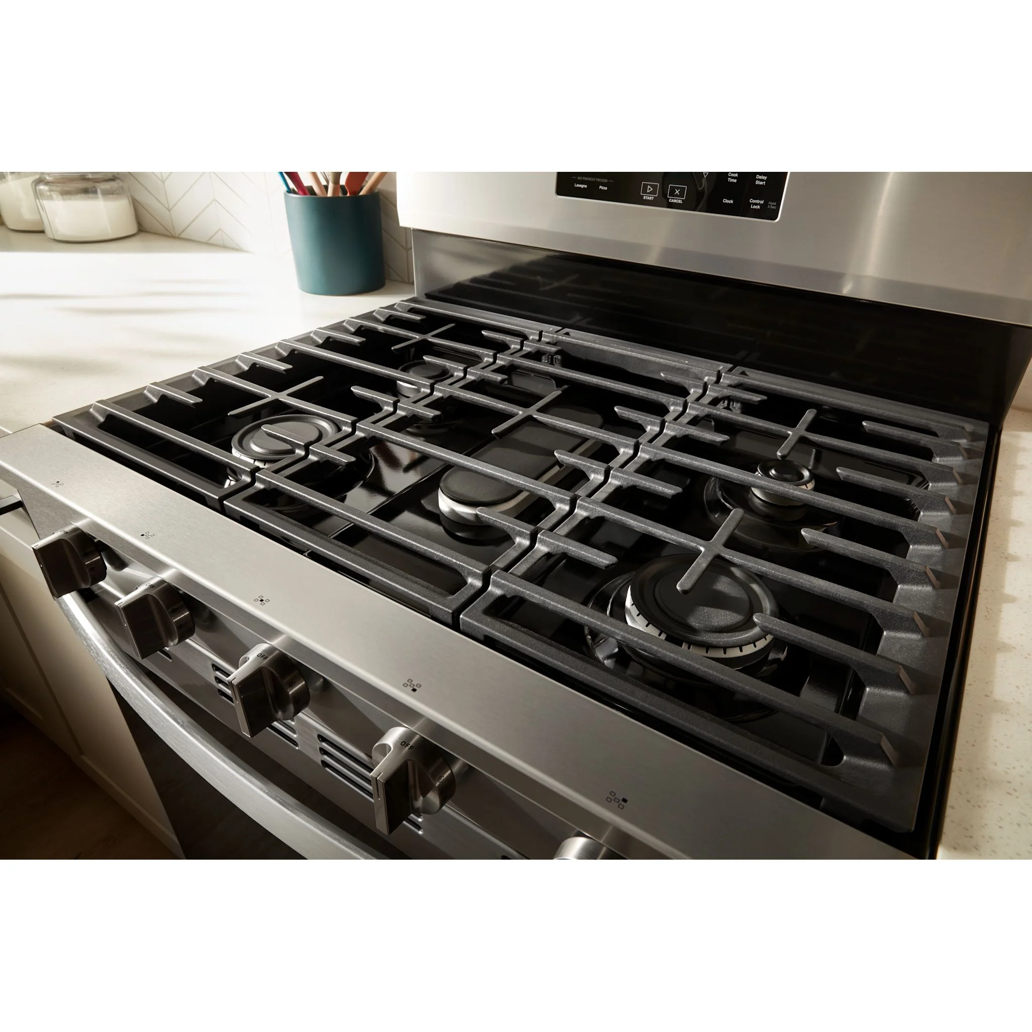 Whirlpool 30-Inch Gas Range with Air Cooking, No Preheat Air Fry, Air Baking & Self Clean - Fingerprint Resistant Stainless Steel (WFGS5030RZ) - Image 4
