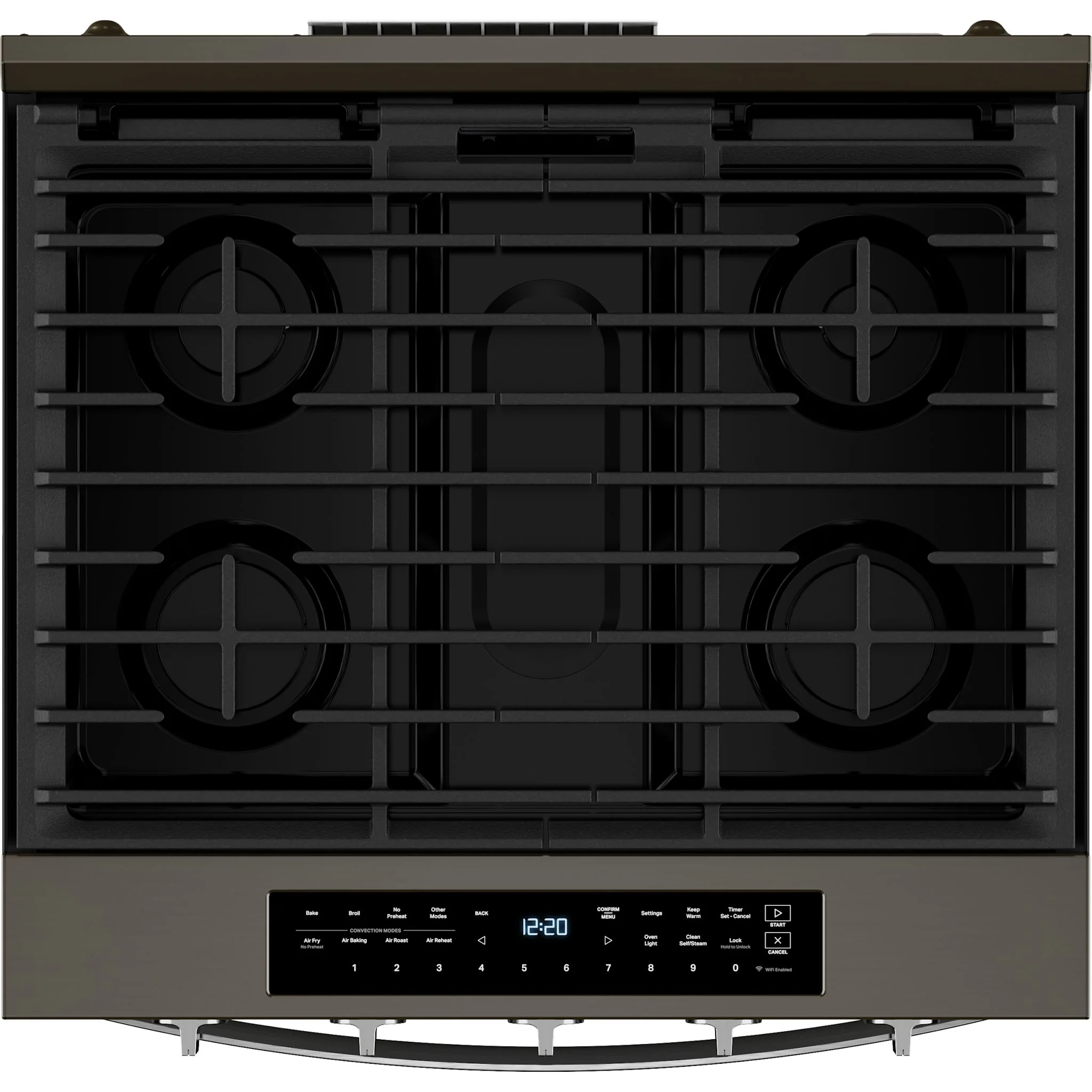 Whirlpool 30-Inch Smart Slide-In Gas Range with Air Fry, Steam/Self Clean & High Speed Preheat - Black Stainless (WSGS7530RV) - Image 5