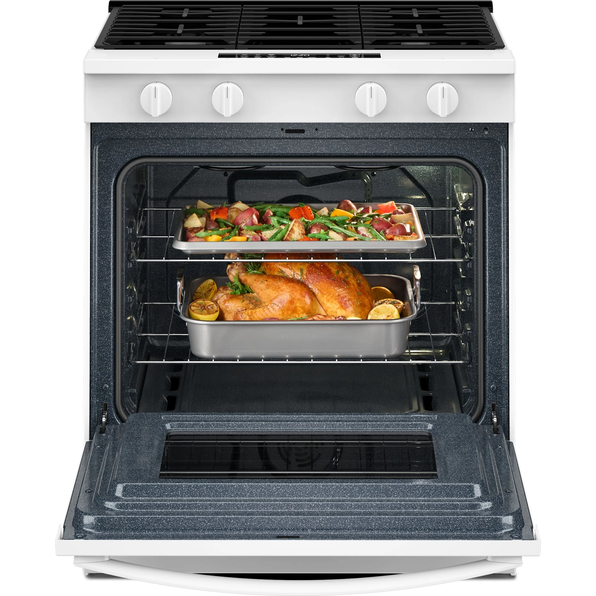 Whirlpool 30-inch Gas Smart Range with Air Cooking Technology and Steam Clean - White (WSGS4530TW - Image 7