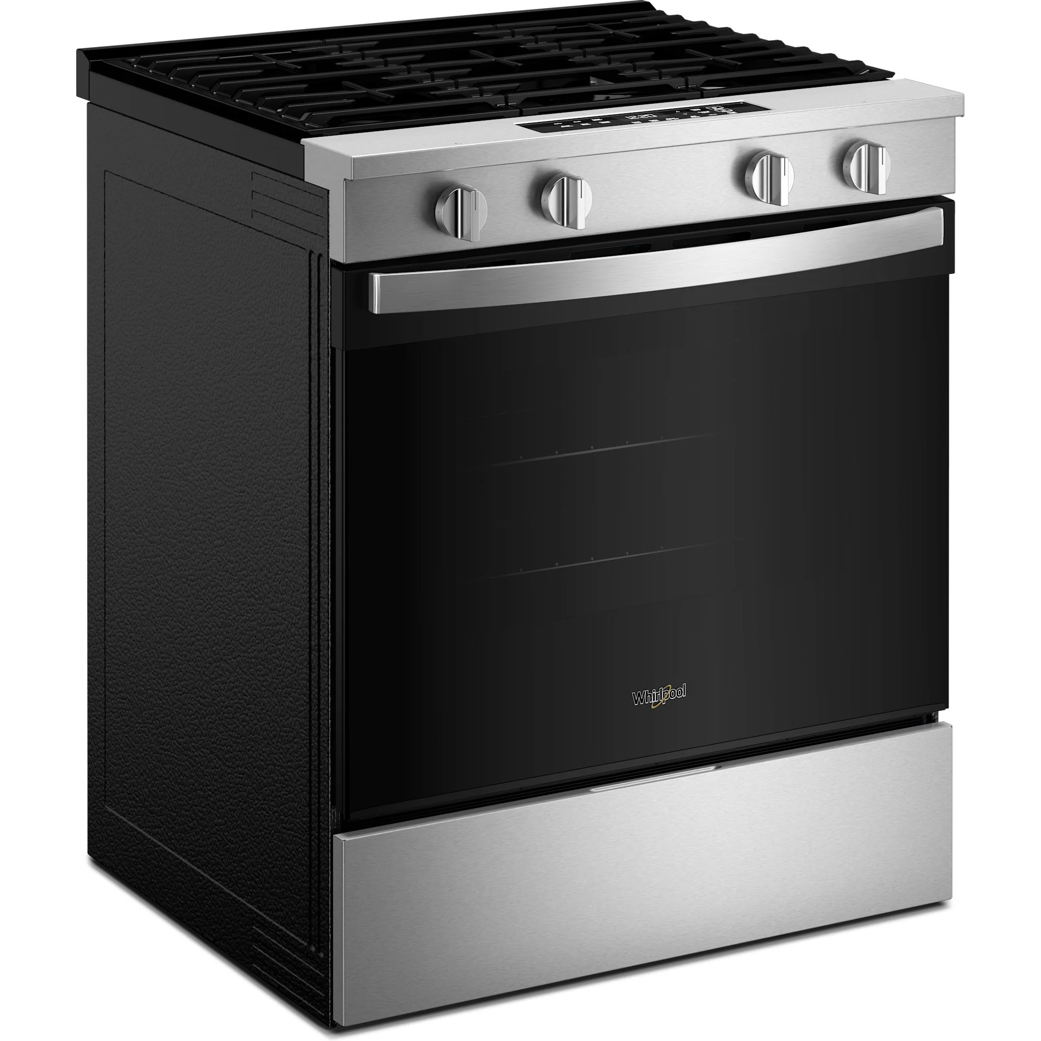 Whirlpool 30-inch Gas Smart Range with No Preheat Mode and Steam Clean - Stainless Steel (WSGS3330TS) - Image 2