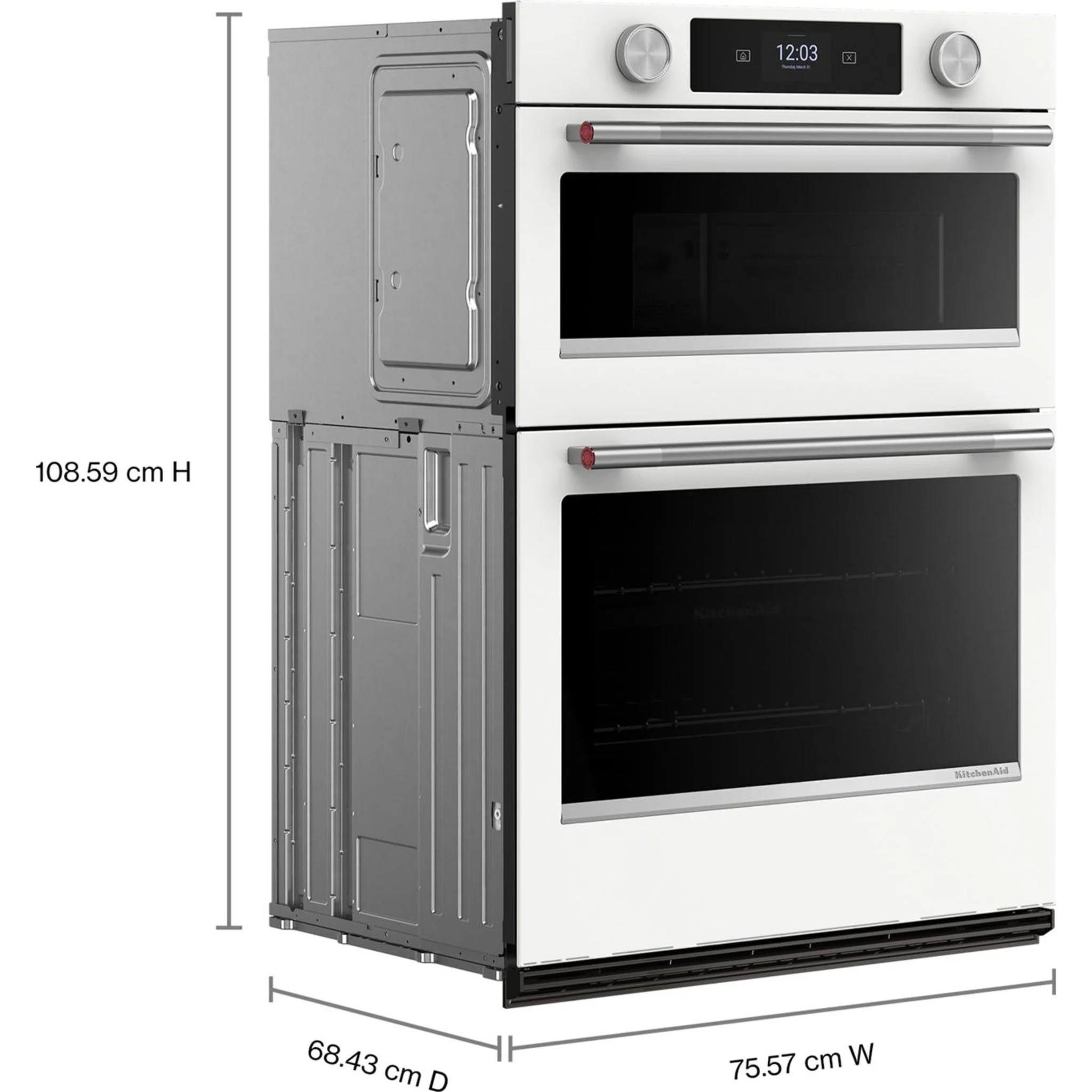 KitchenAid 30-inch Smart Electric Combo Wall Oven with Assisted Cooking Modes - White - White (KOEC730SWH) - Image 7