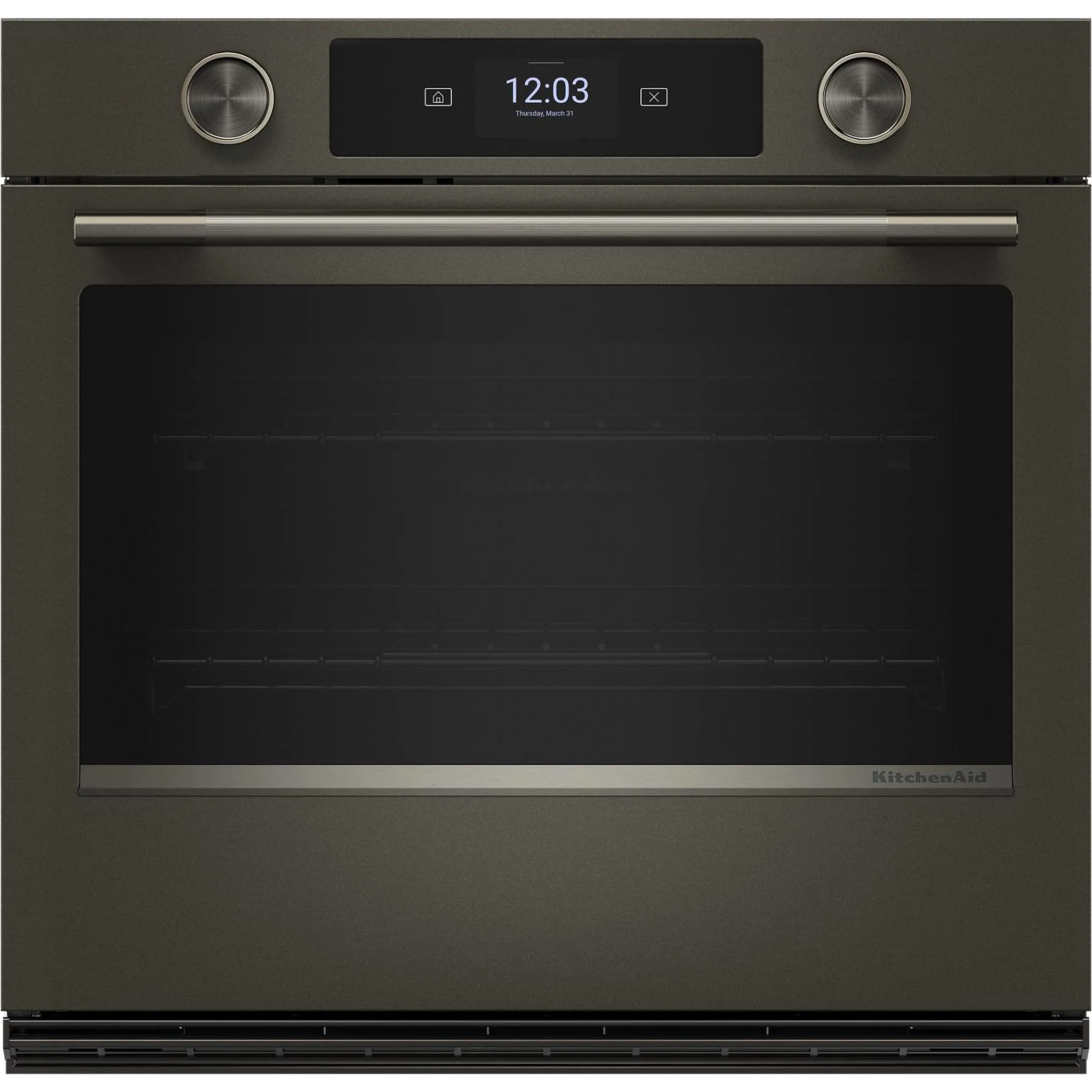 KitchenAid 30-inch Smart Electric Single Wall Oven with Assisted Cooking Modes - Black Ore - Black Ore (KOES730SBE)