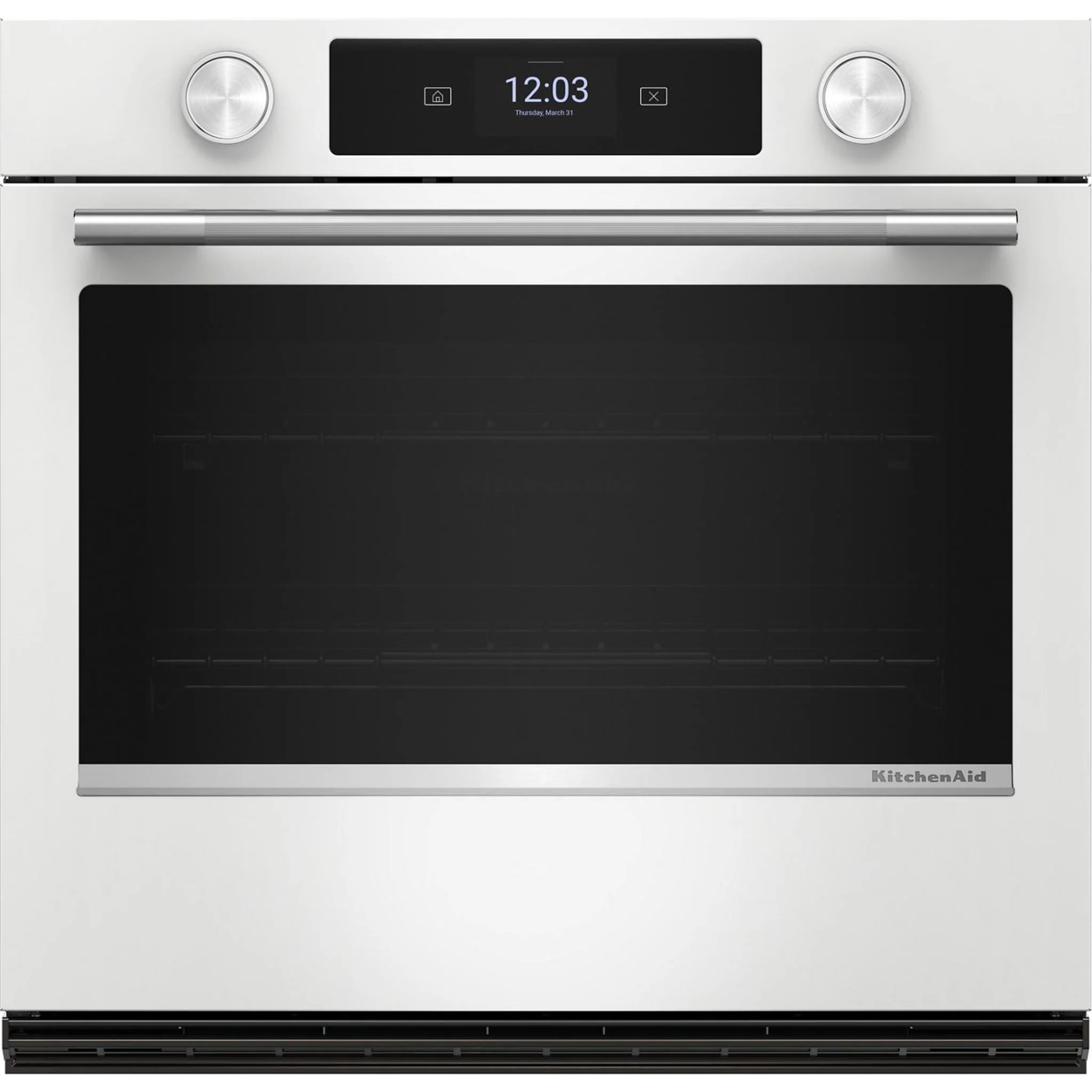 KitchenAid 30-inch Smart Electric Single Wall Oven with Assisted Cooking Modes - White - White (KOES730SWH)