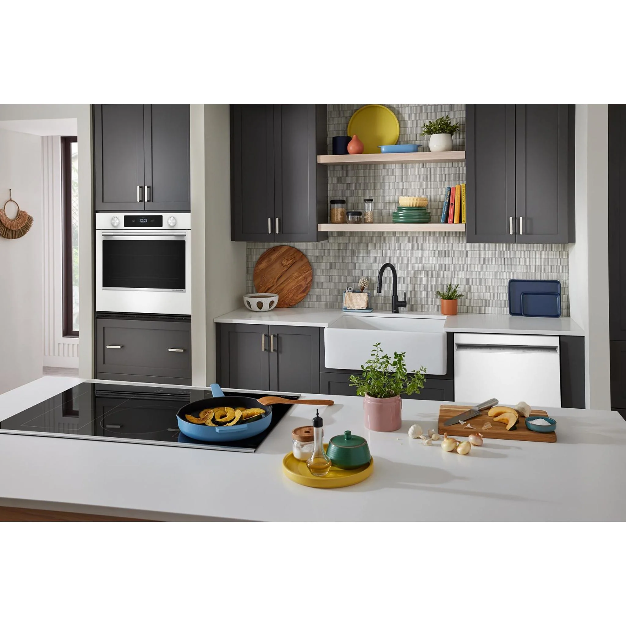 KitchenAid 30-inch Smart Electric Single Wall Oven with Assisted Cooking Modes - White - White (KOES730SWH) - Image 2
