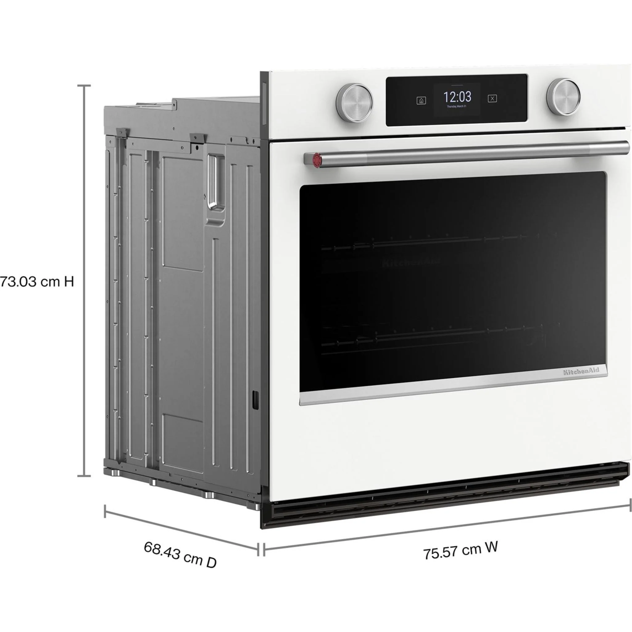 KitchenAid 30-inch Smart Electric Single Wall Oven with Assisted Cooking Modes - White - White (KOES730SWH) - Image 4