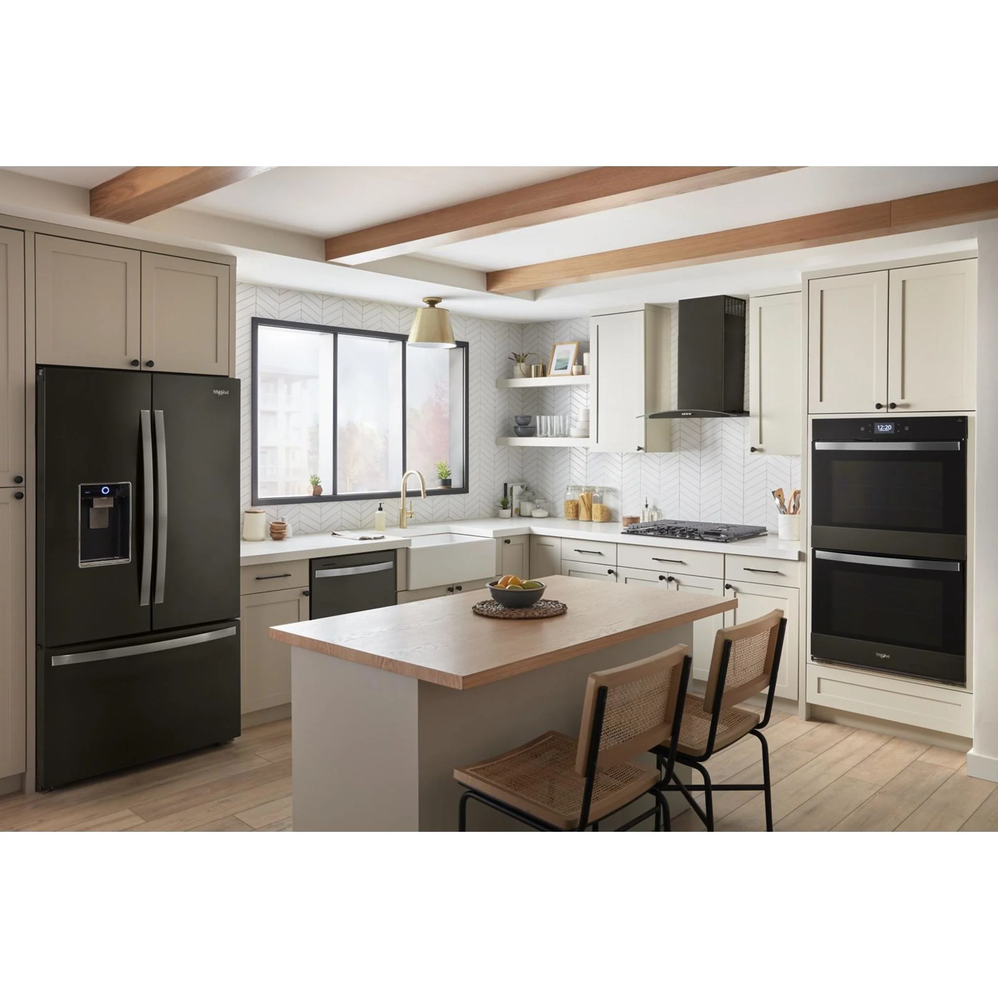 Whirlpool 10.0 Cu. Ft. Double Smart Wall Oven with Air Fry -Black Stainless (WOED7030PV) - Image 4