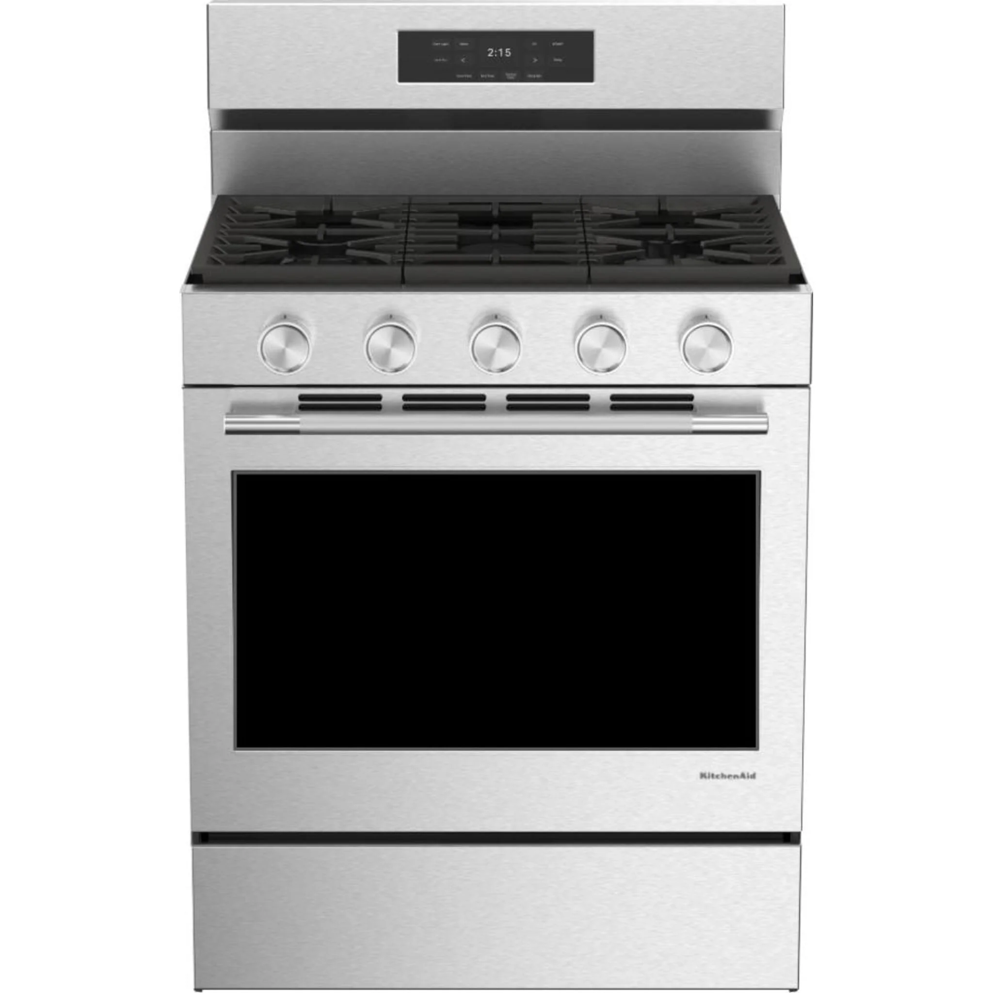 KitchenAid 5.0 Cu. Ft. Smart Freestanding Gas Range with Convection Cooking Modes - Stainless Steel (KFGS330TPS)