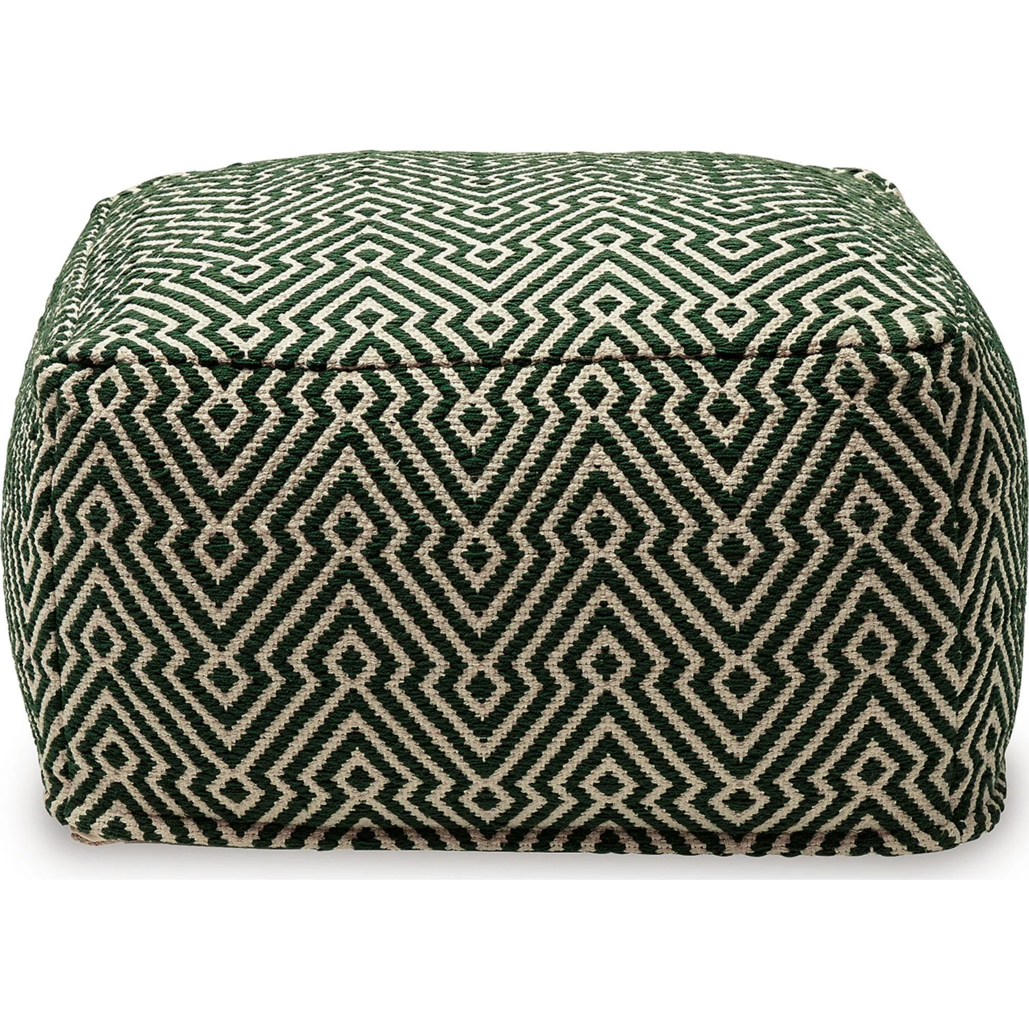 Abacy Pouf - Green/Ivory - Image 6