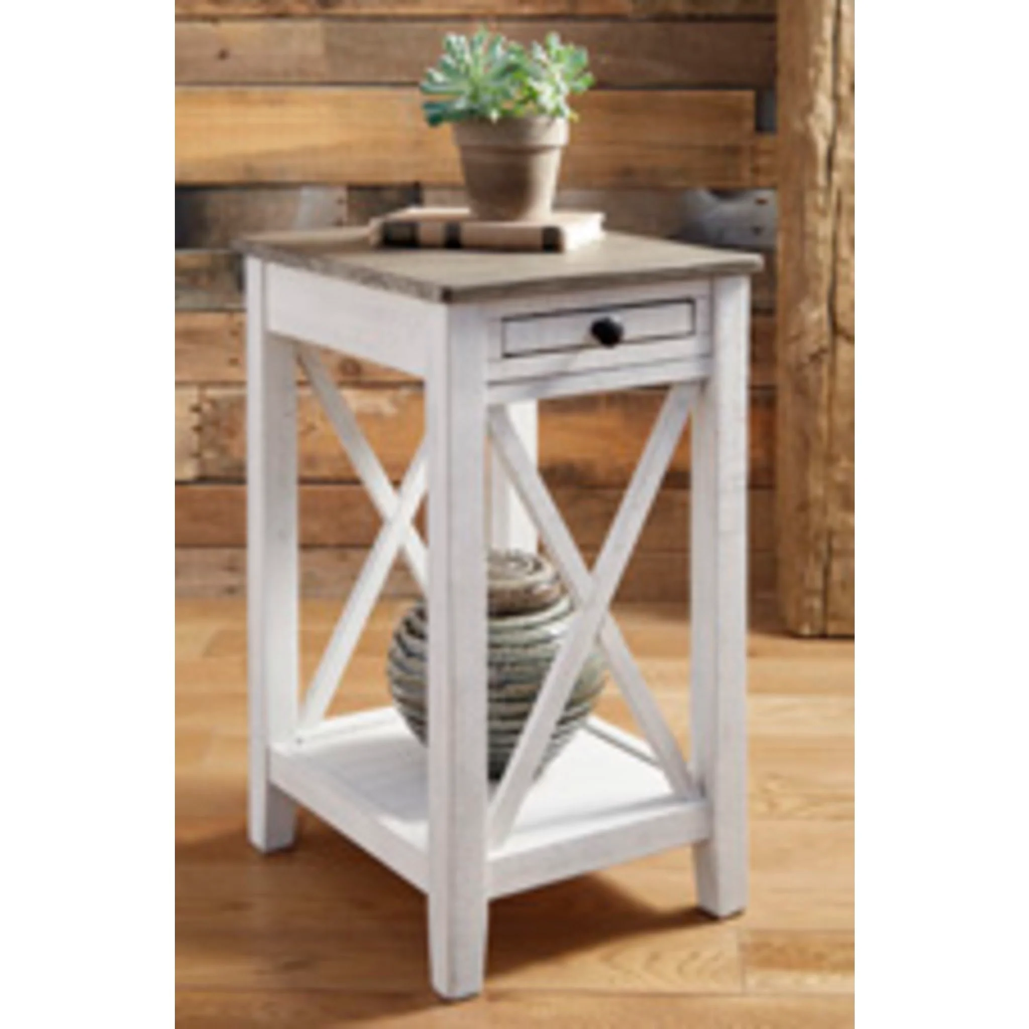 Adalane Accent Table - White/Gray - Image 12