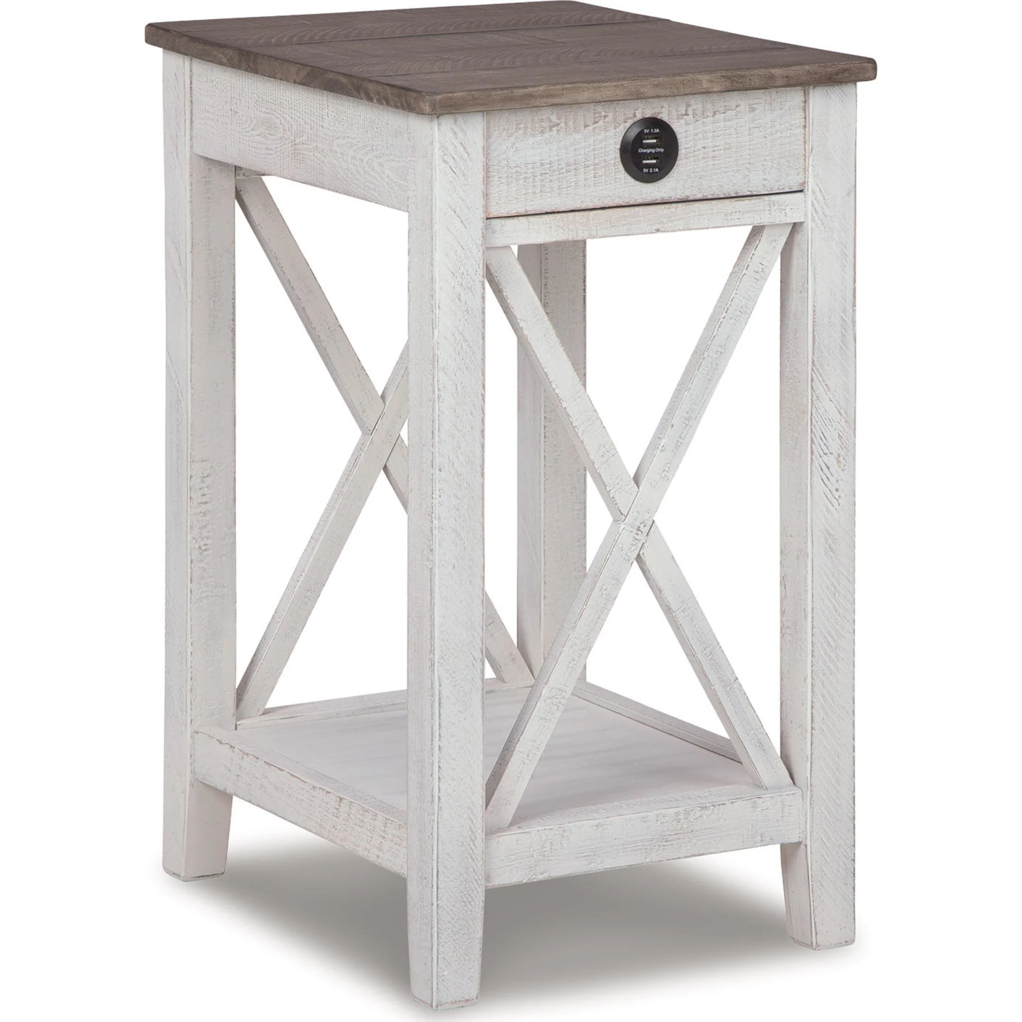 Adalane Accent Table - White/Gray - Image 14