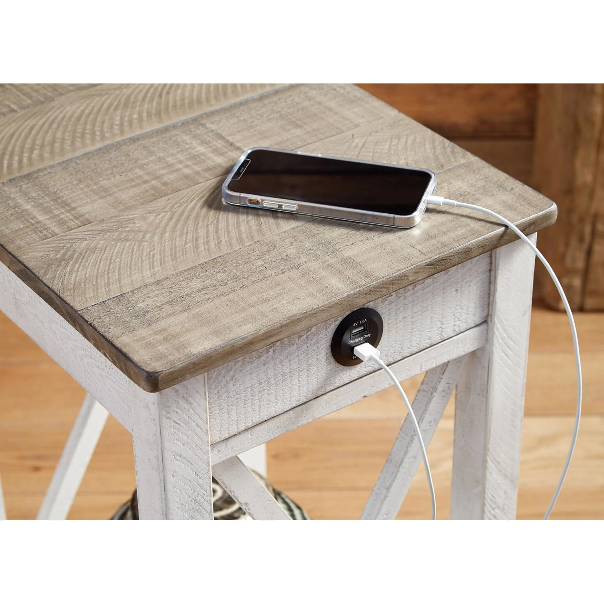 Adalane Accent Table - White/Gray - Image 25
