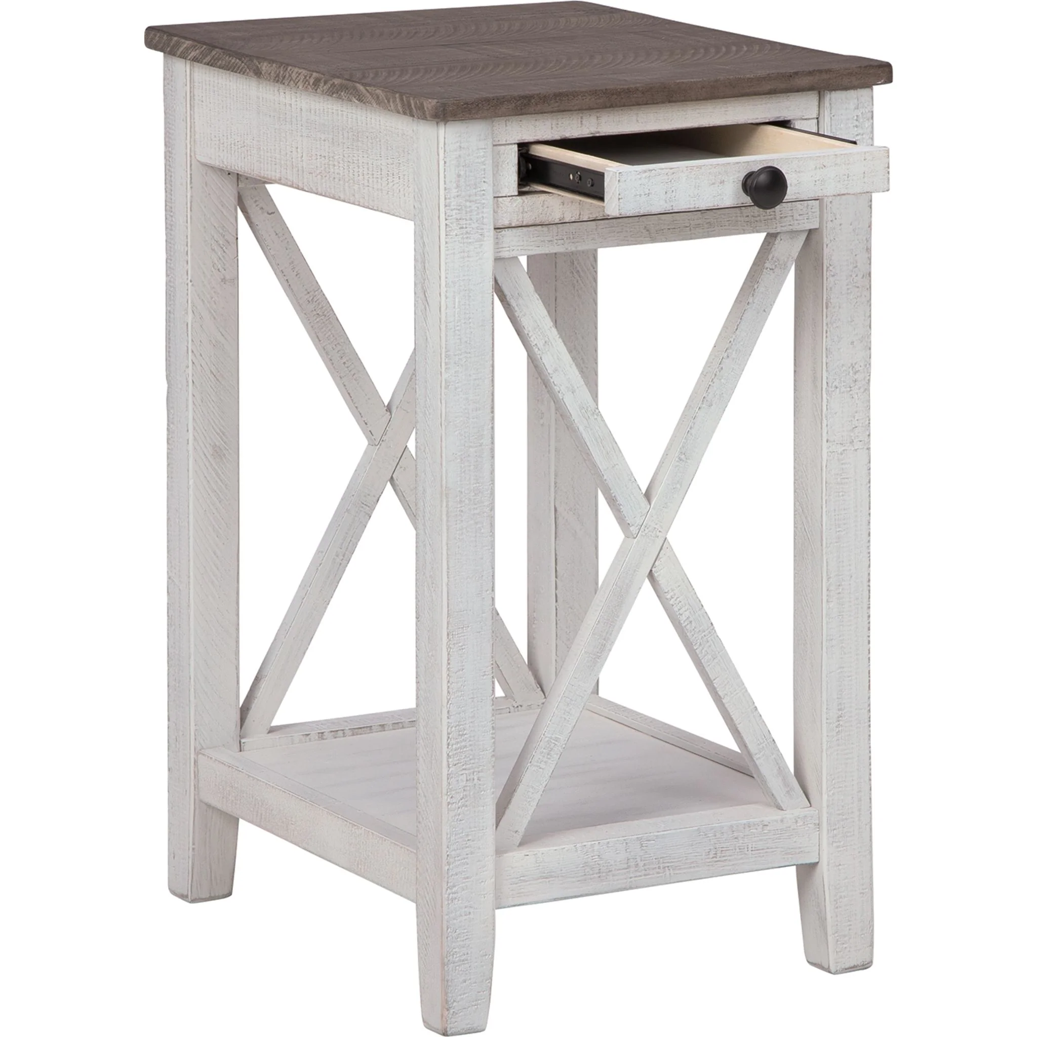 Adalane Accent Table - White/Gray - Image 3