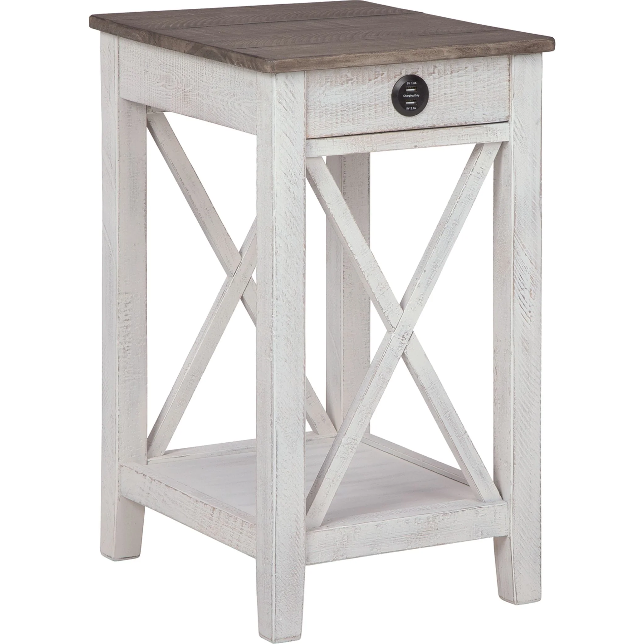 Adalane Accent Table - White/Gray - Image 5