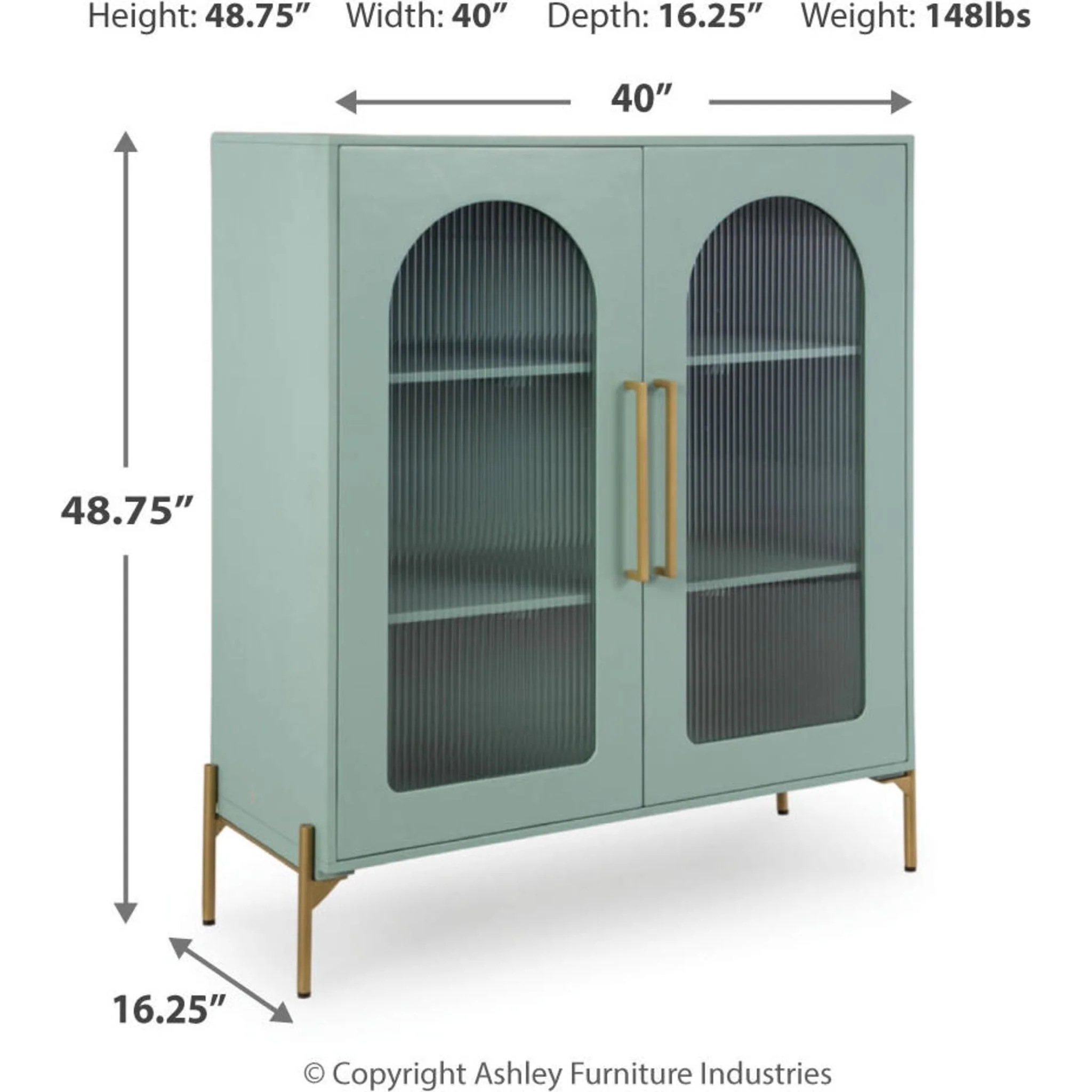 Adwen Accent Cabinet - Light Green - Image 3