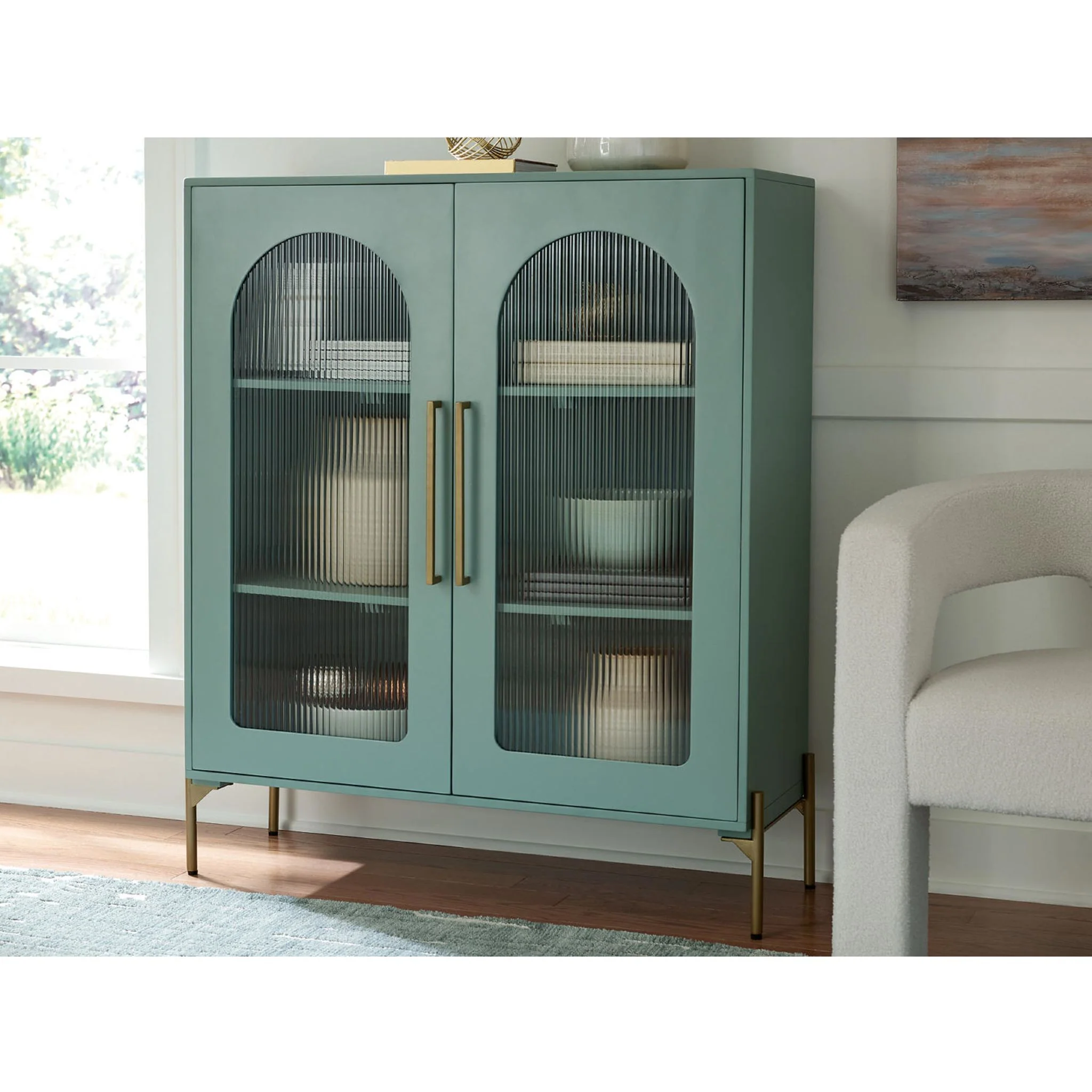 Adwen Accent Cabinet - Light Green - Image 4