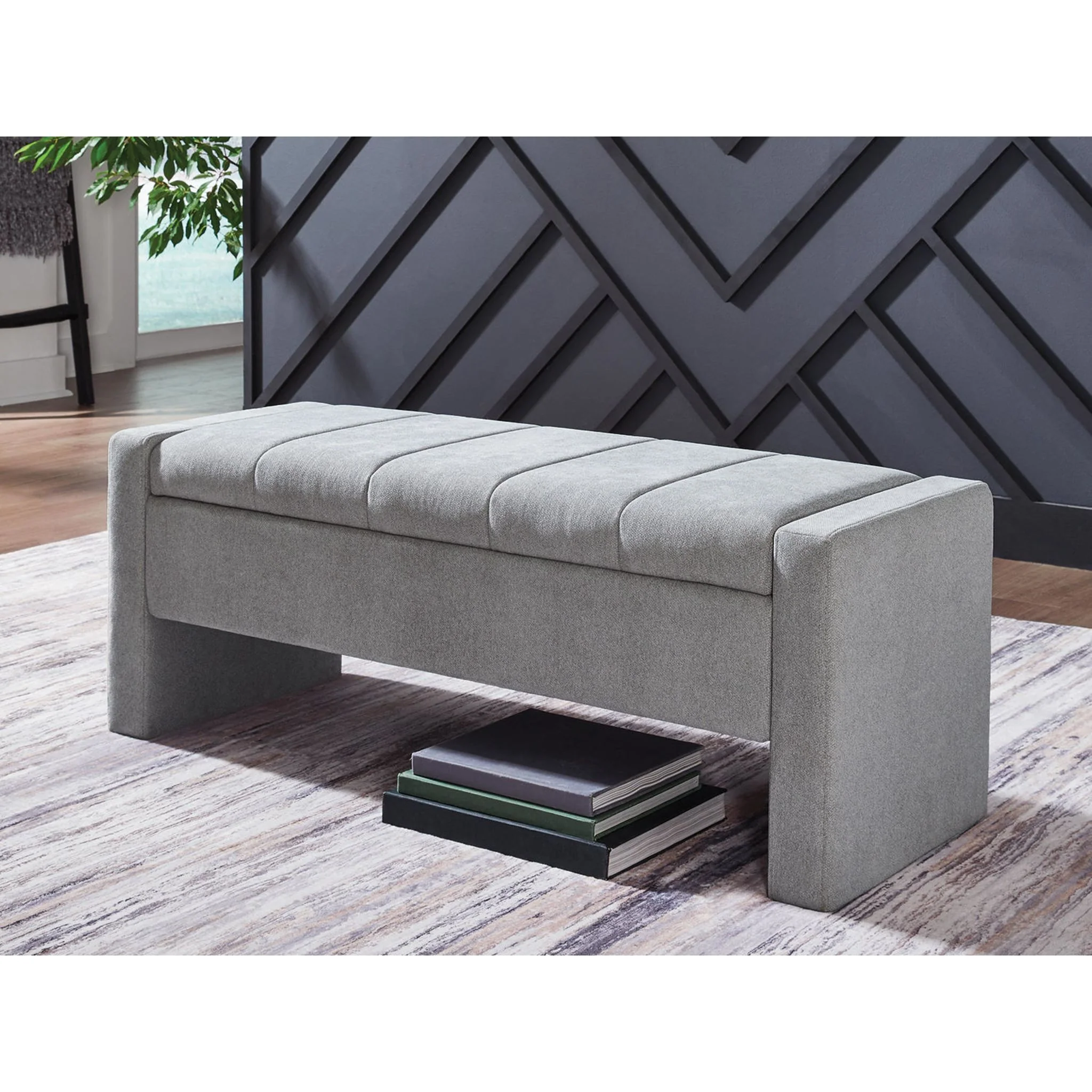 Akselman Storage Bench - Gray - Image 6