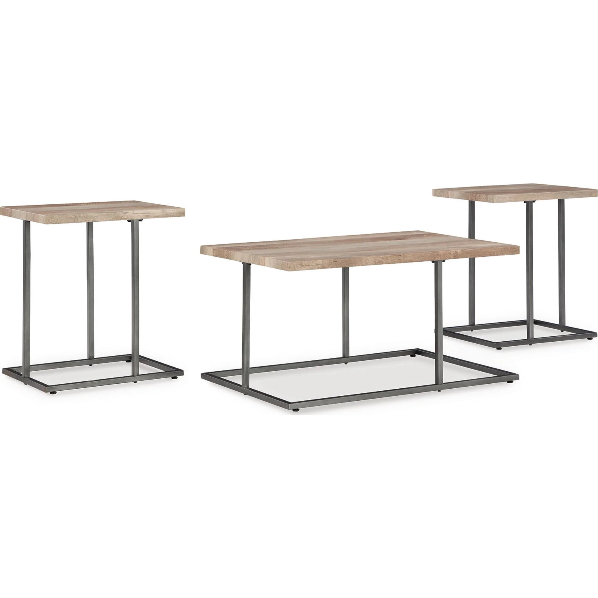 Albreane 3 Pack Tables - Grayish Brown/Black - Image 4