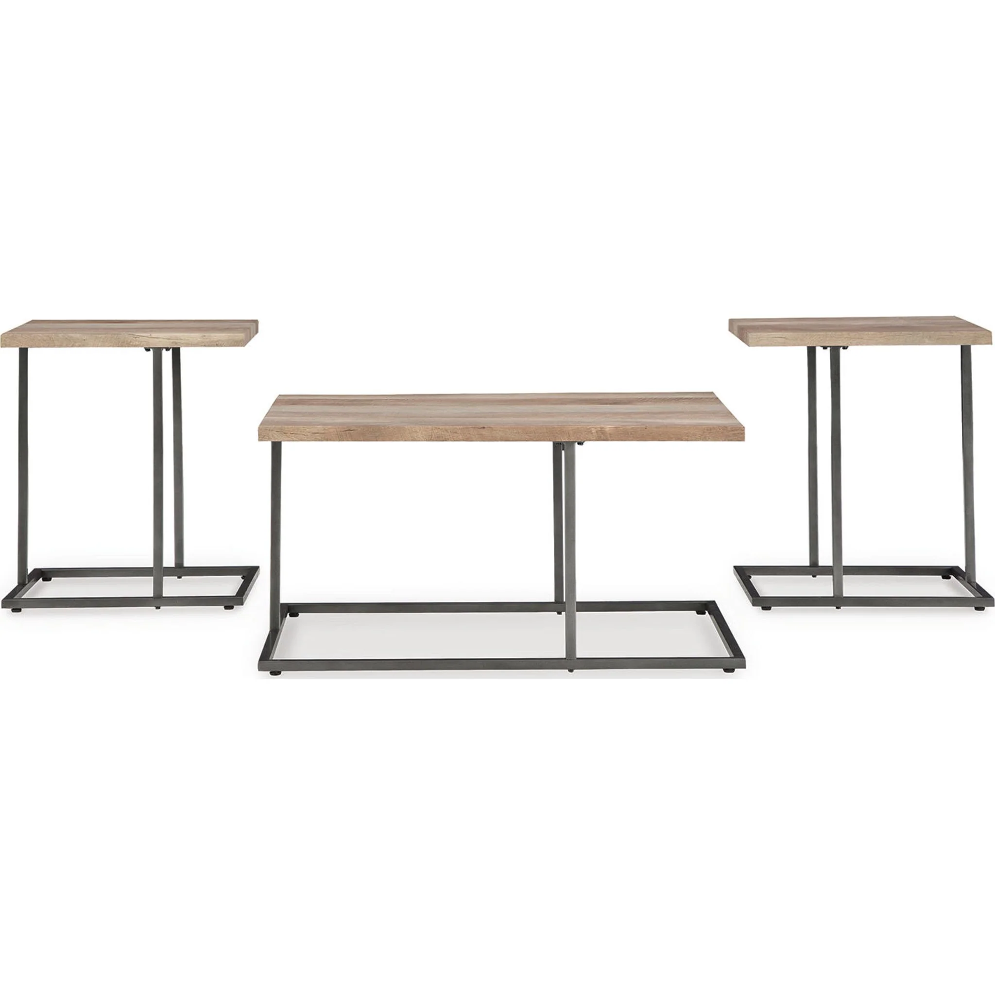 Albreane 3 Pack Tables - Grayish Brown/Black - Image 7