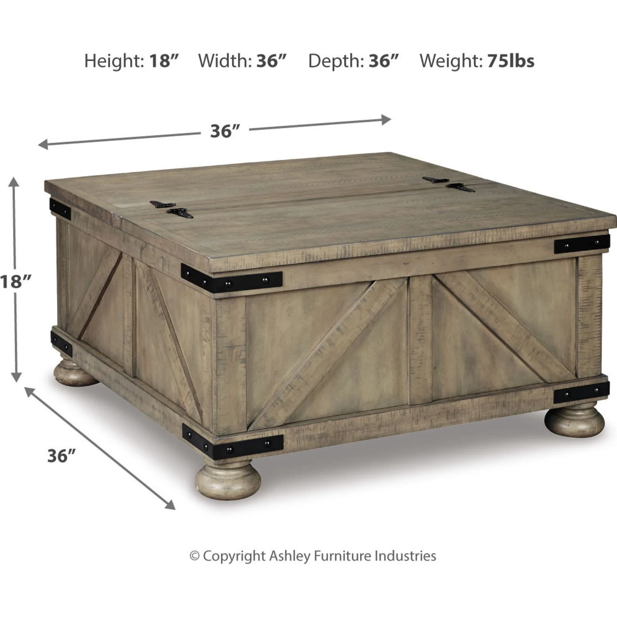 Aldwin Coffee Table - Gray - Image 13