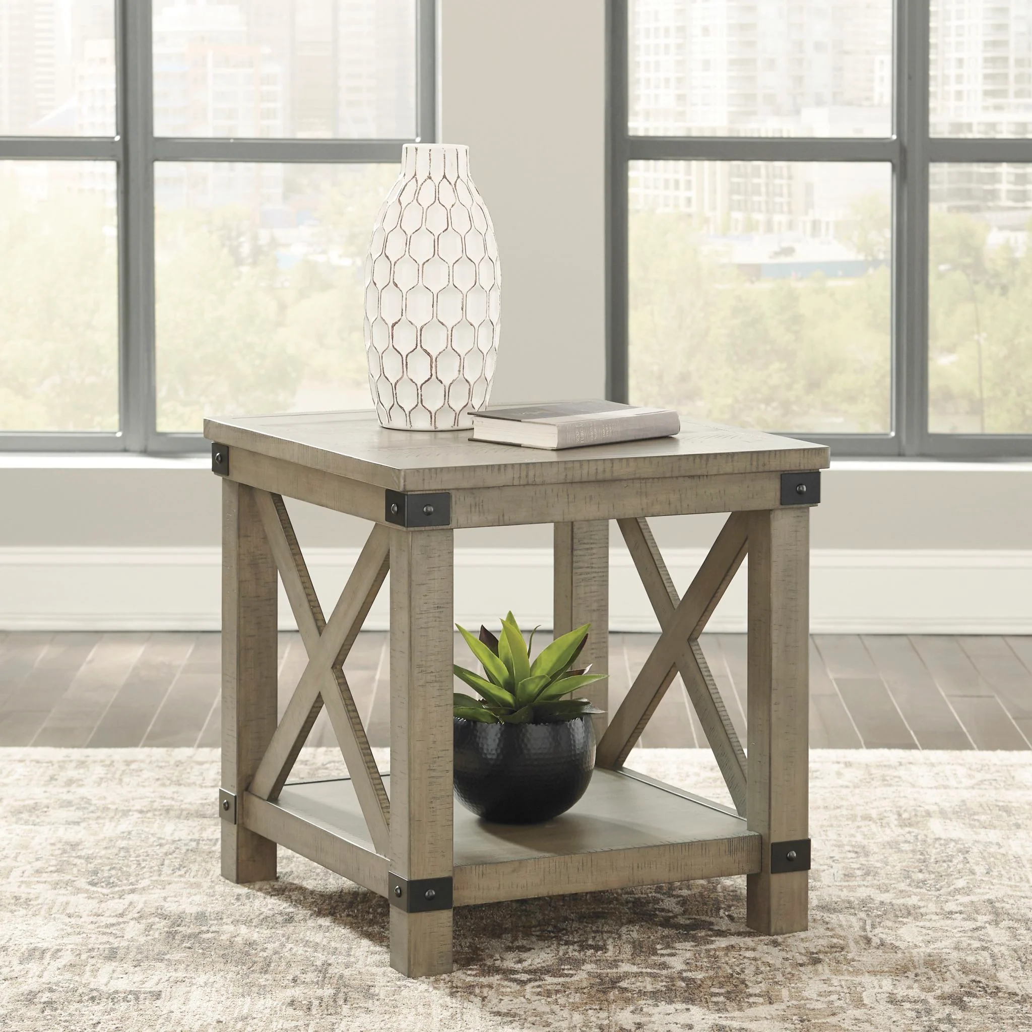 Aldwin End Table - Gray - Image 2