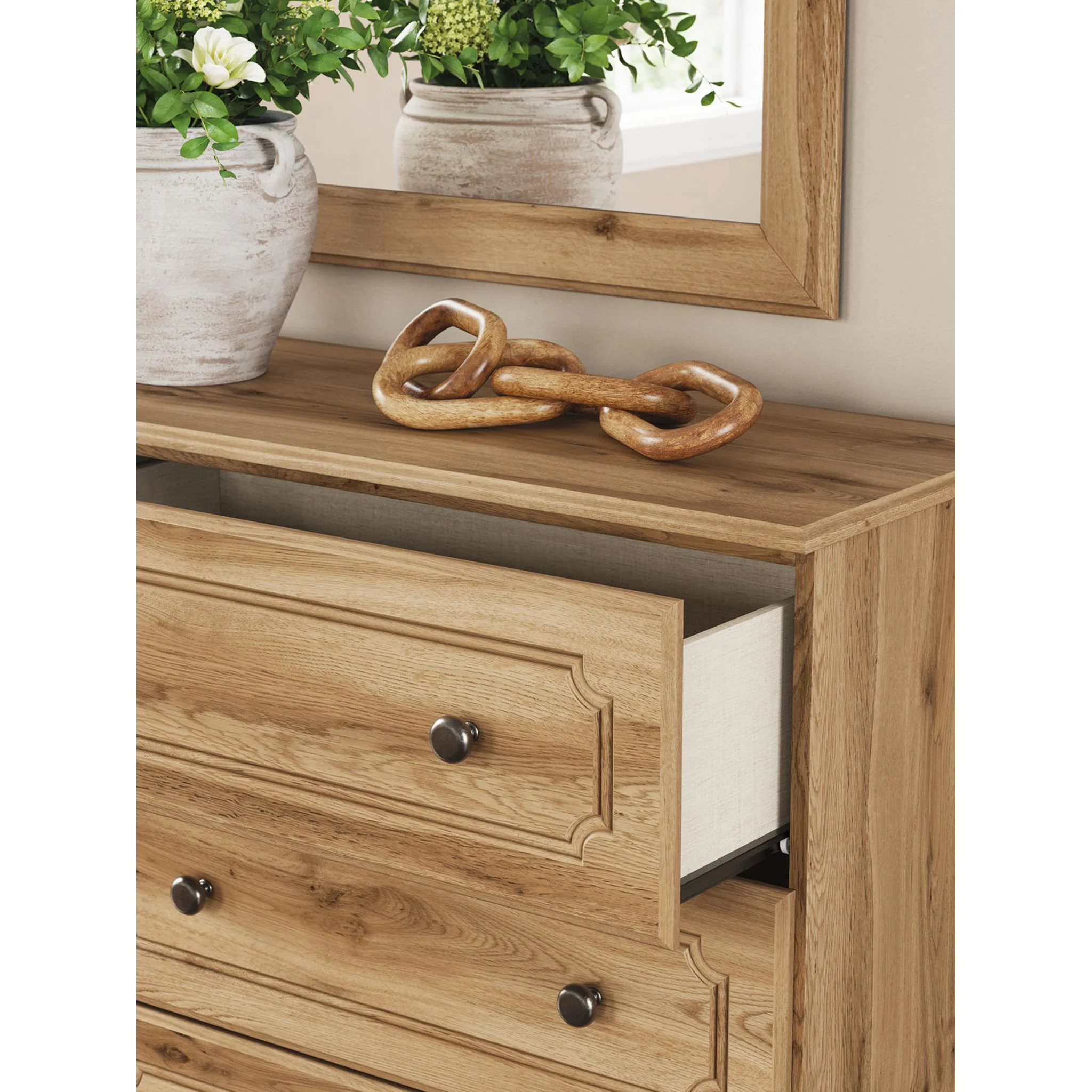 Aleaport 6 Piece Full Panel Bedroom - Warm Brown - Image 6
