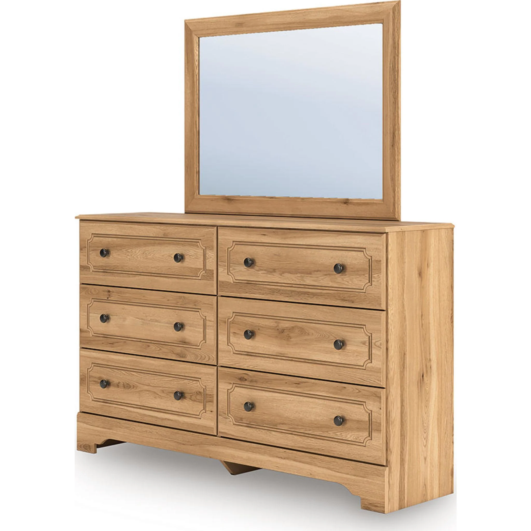 Aleaport 6 Piece King Panel Bedroom - Warm Brown - Image 2