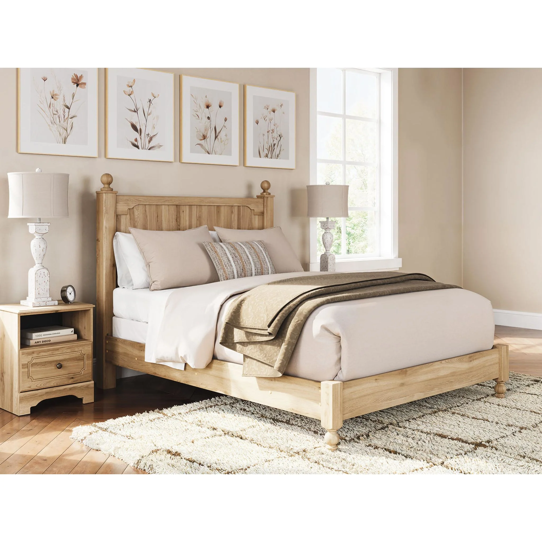 Aleaport 6 Piece Queen Panel Bedroom - Warm Brown - Image 19