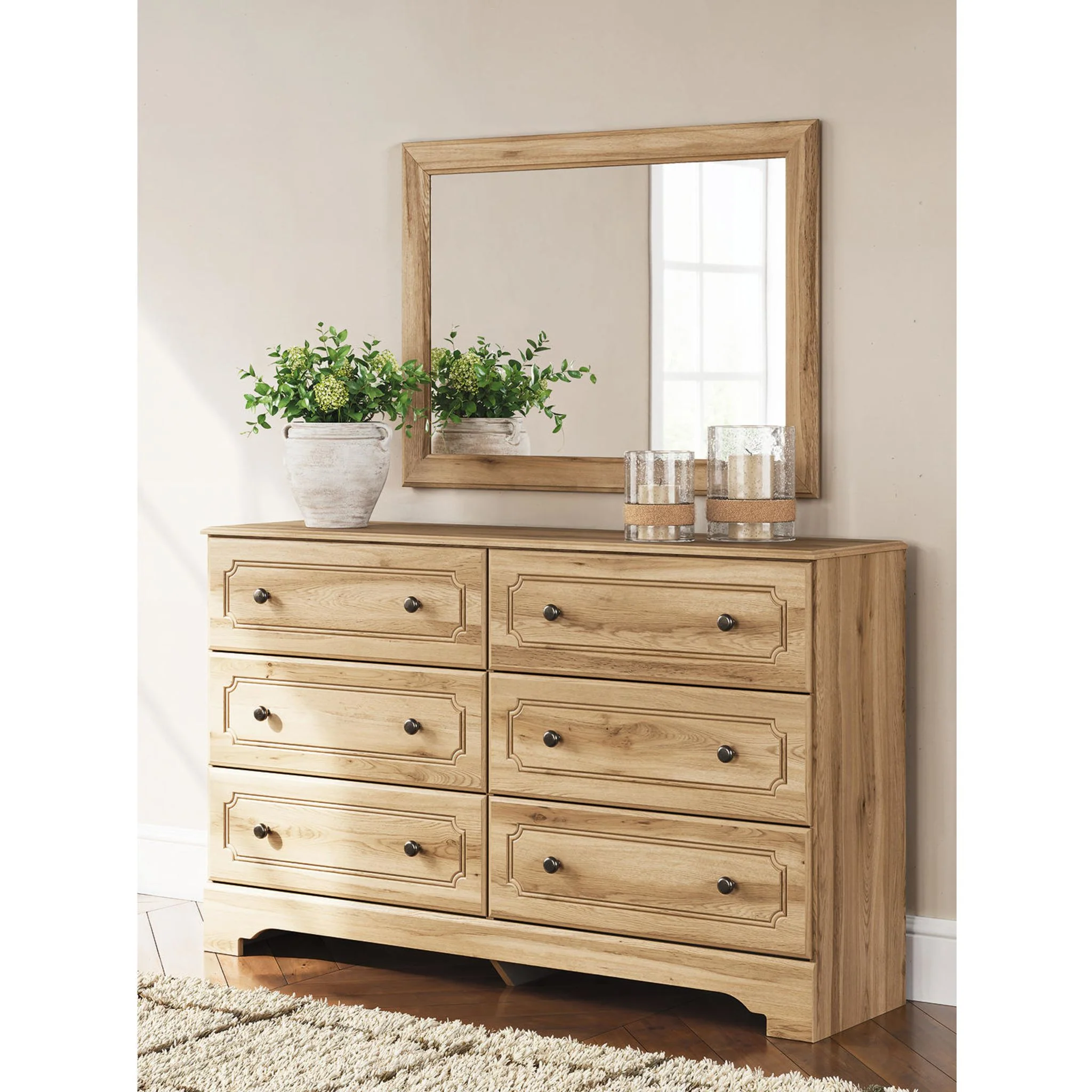 Aleaport 6 Piece Twin Panel Bedroom - Warm Brown - Image 10