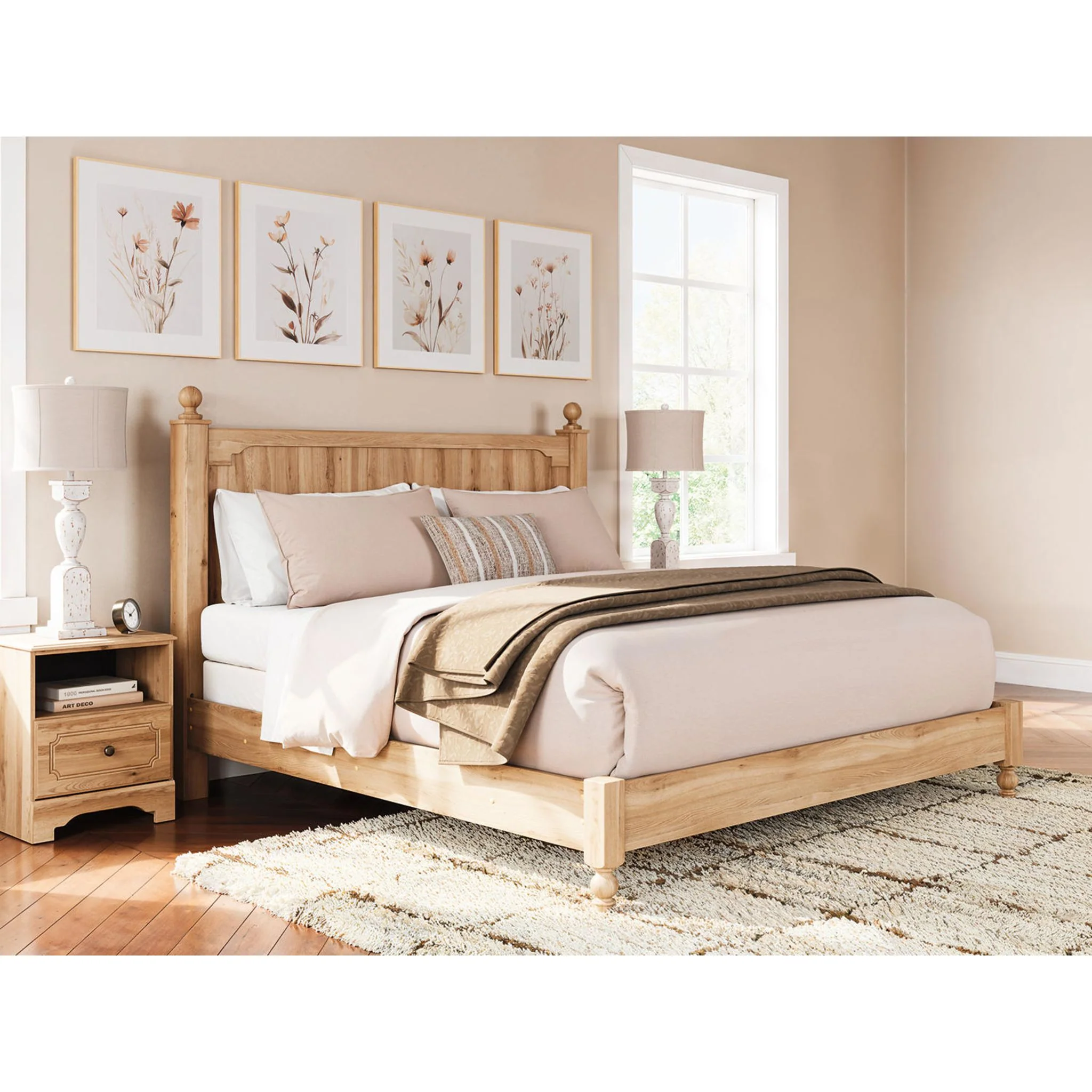Aleaport Panel Bed - Warm Brown - Image 20