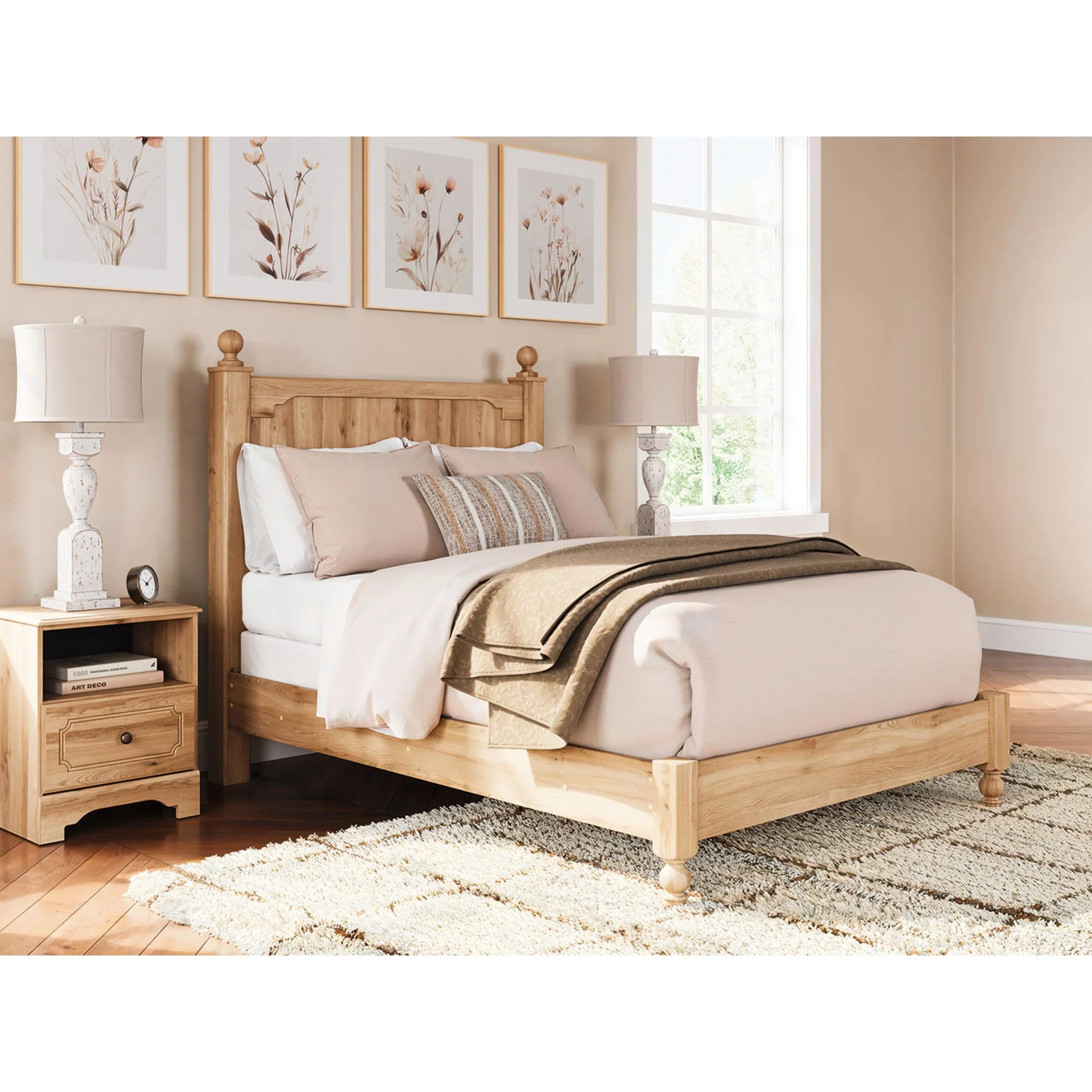 Aleaport Panel Bed - Warm Brown - Image 10