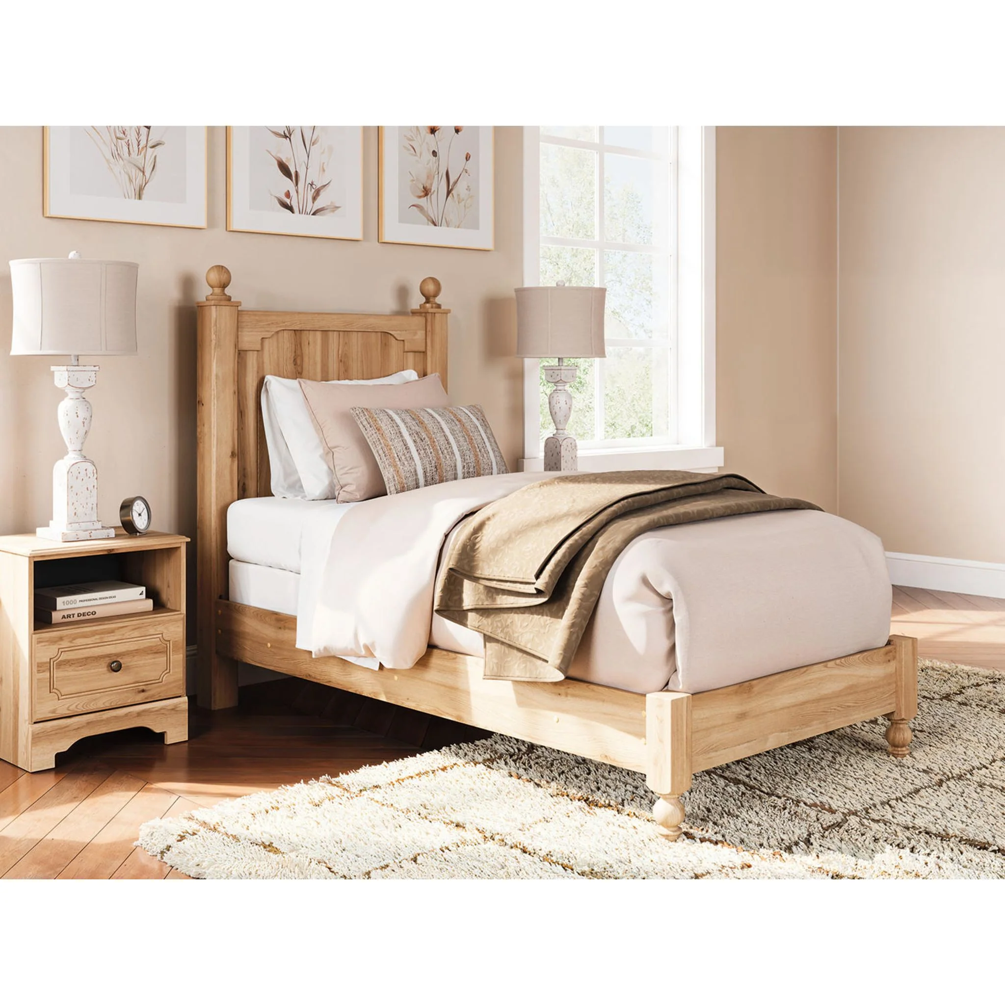 Aleaport Panel Bed - Warm Brown - Image 2