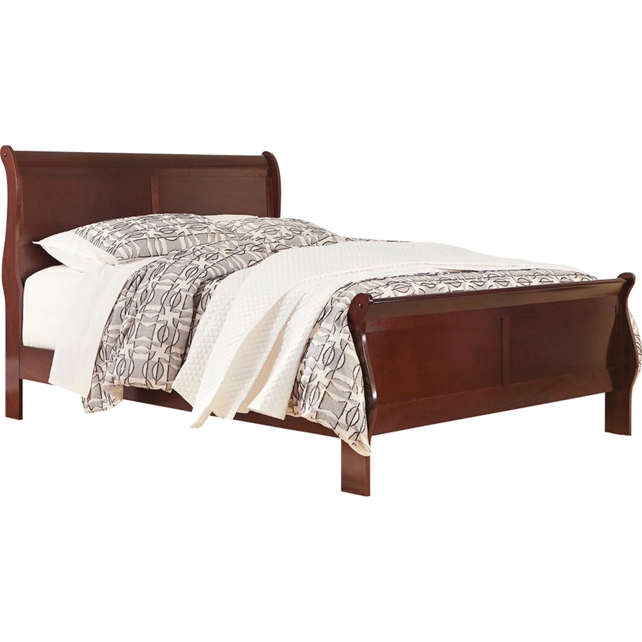 Alisdair 5 Piece King Sleigh Bedroom - Dark Brown - Image 2