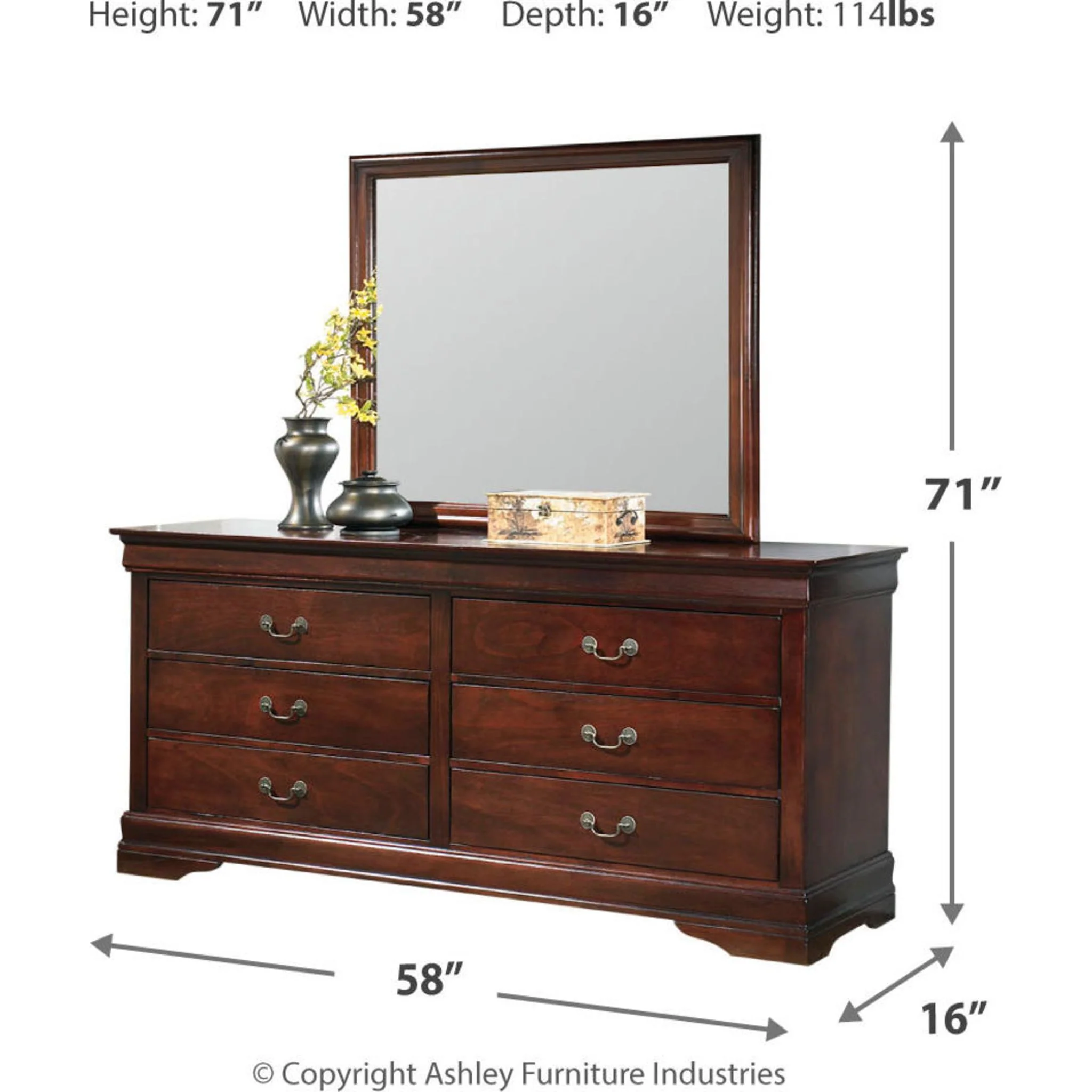 Alisdair 5 Piece King Sleigh Bedroom - Dark Brown - Image 9