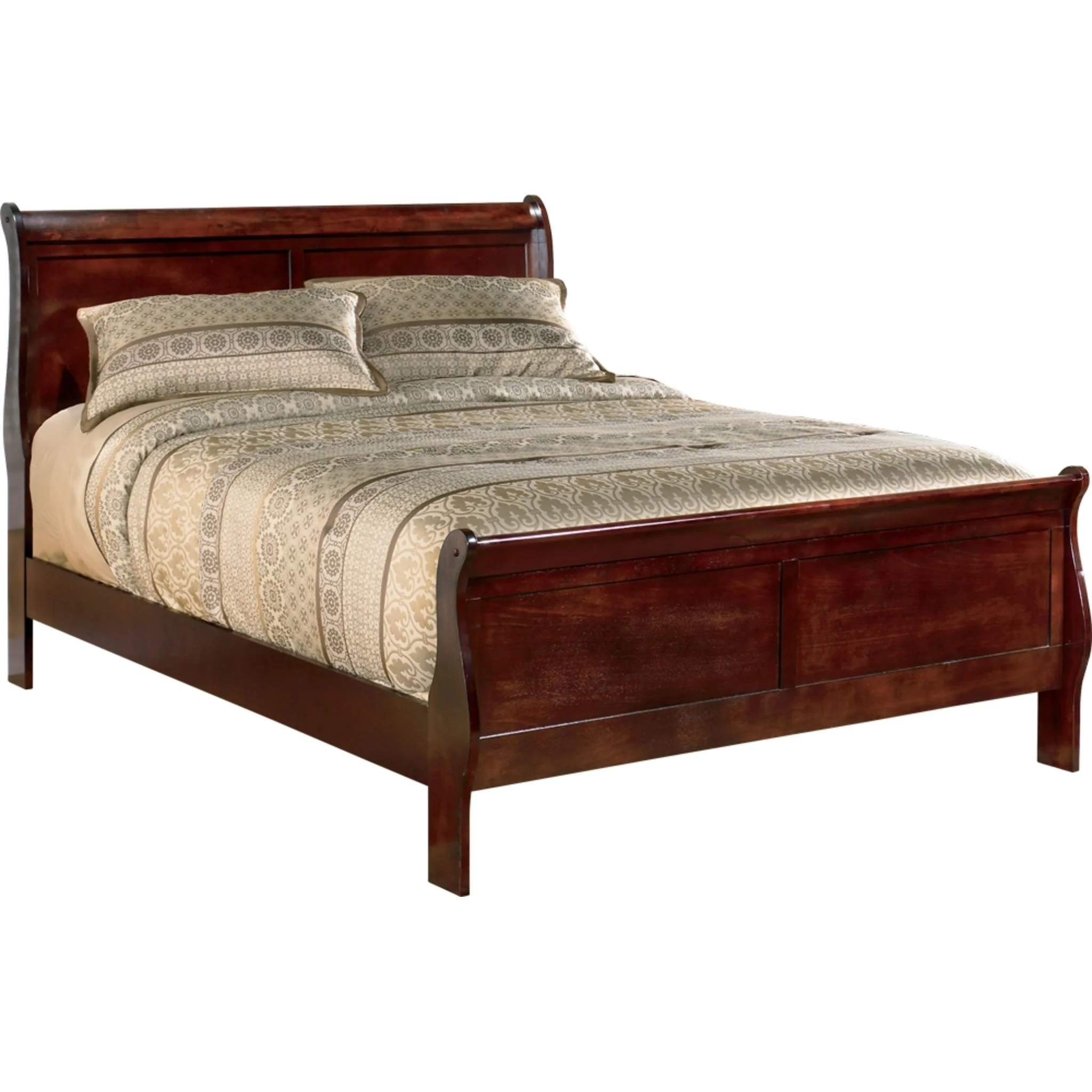 Alisdair 5 Piece Queen Sleigh Bedroom - Dark Brown - Image 4