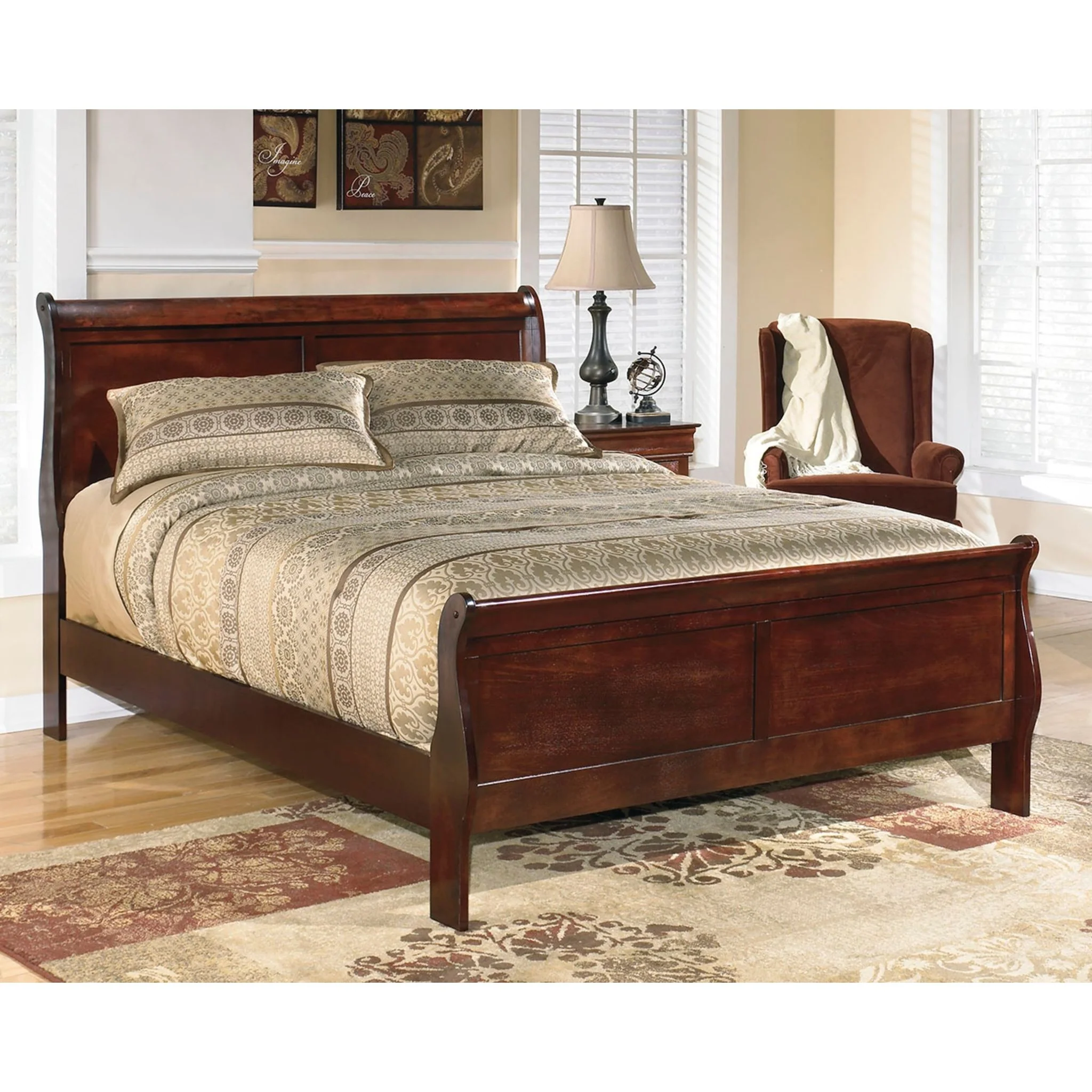 Alisdair Sleigh Bed - Dark Brown - Image 2