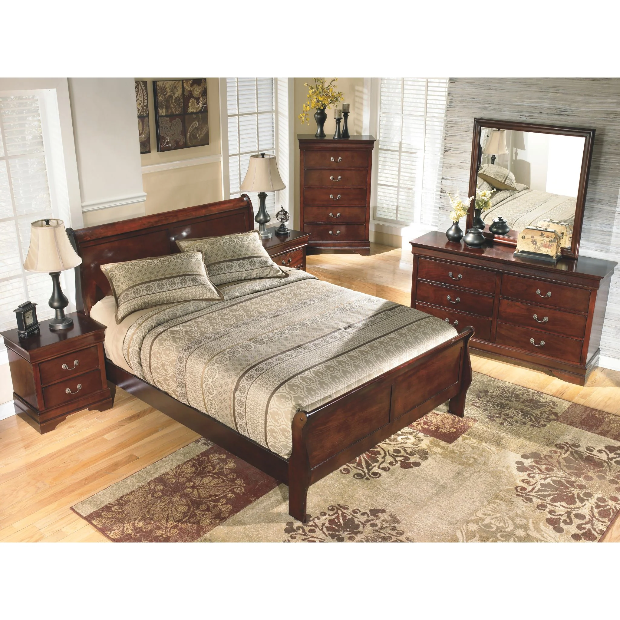 Alisdair Sleigh Bed - Dark Brown - Image 21