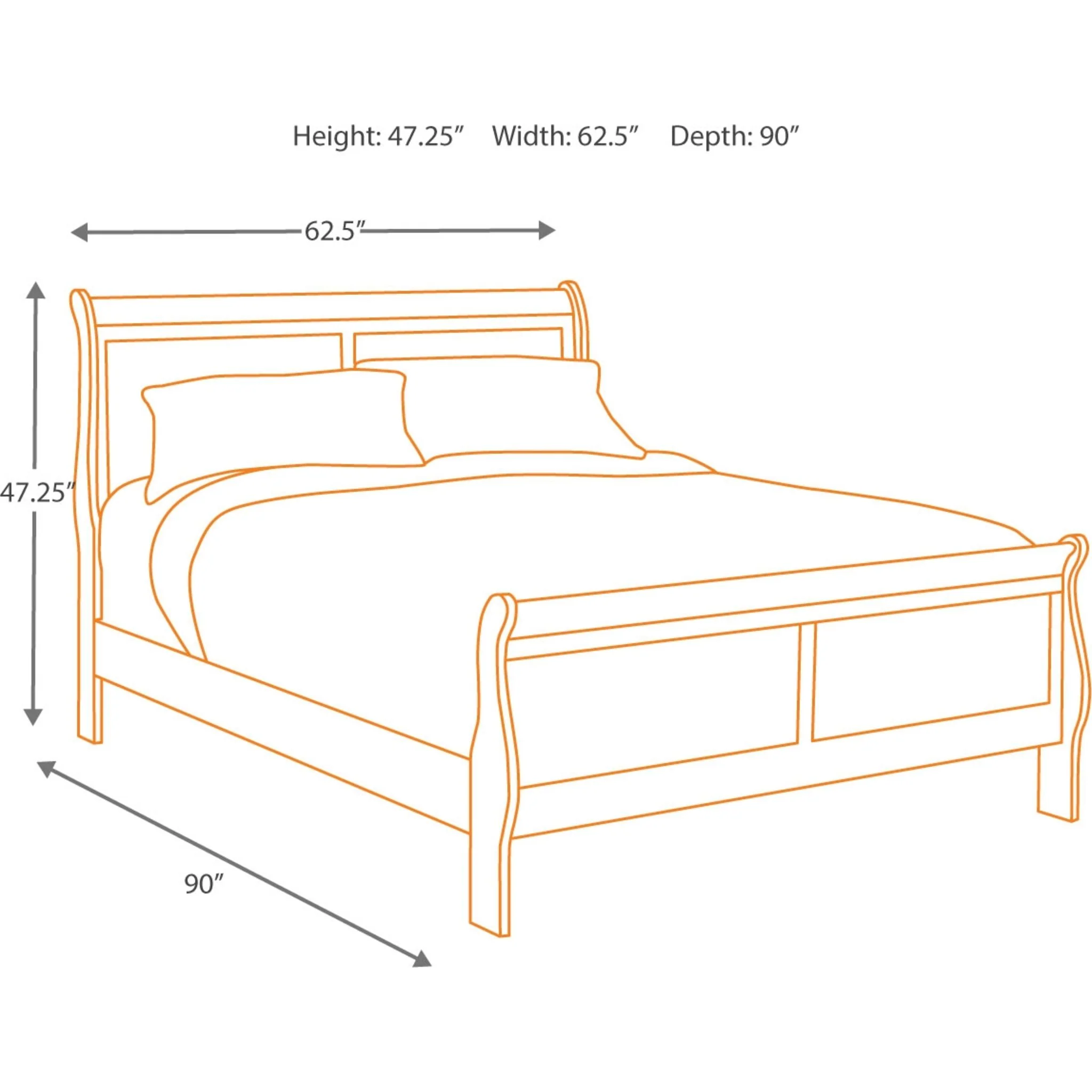 Alisdair Sleigh Bed - Dark Brown - Image 4