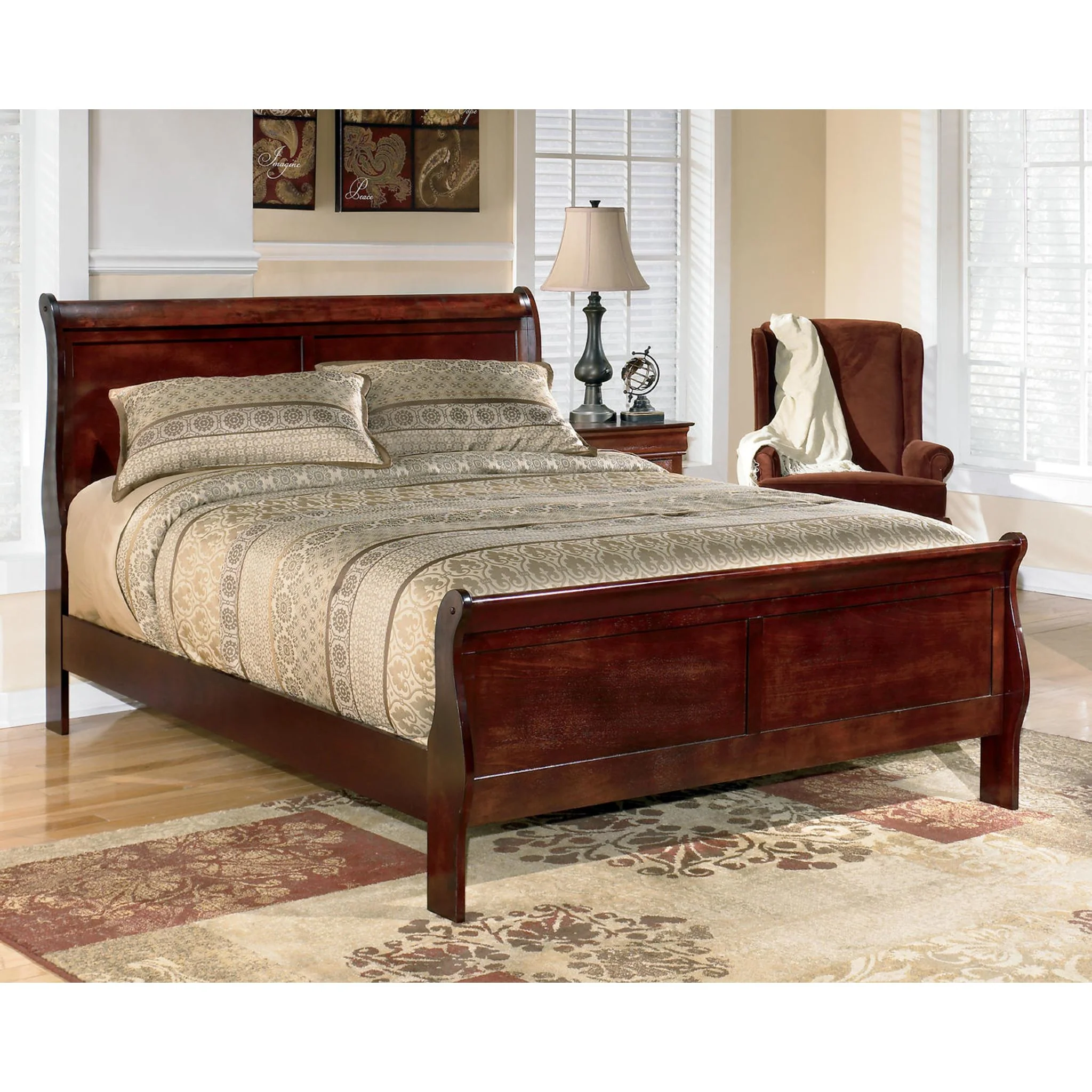 Alisdair Sleigh Bed - Dark Brown - Image 51