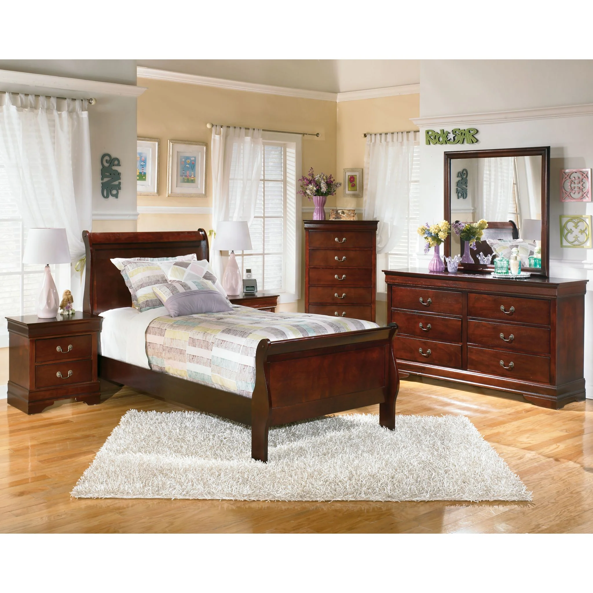 Alisdair Sleigh Bed - Dark Brown - Image 3