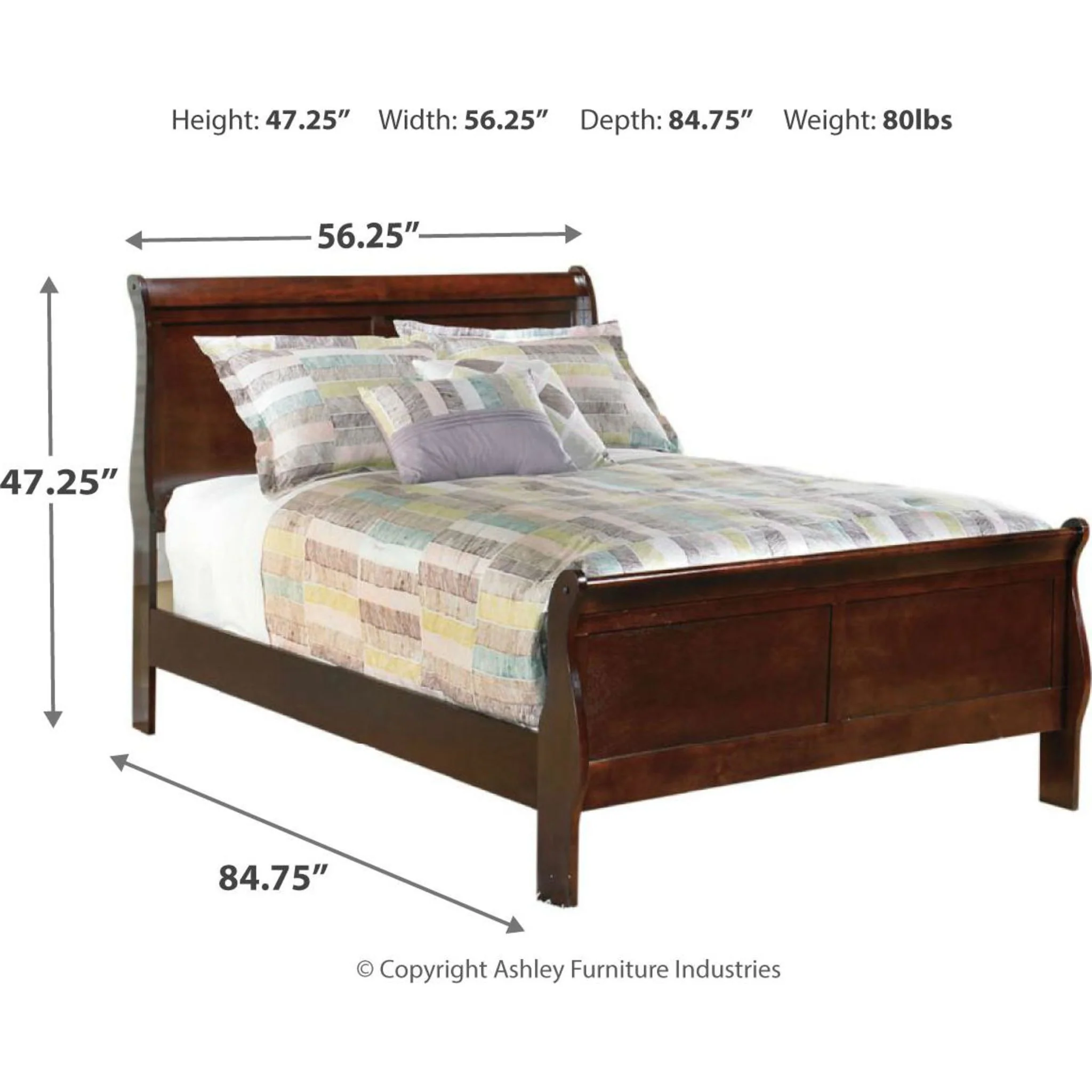 Alisdair Sleigh Bed - Dark Brown - Image 32