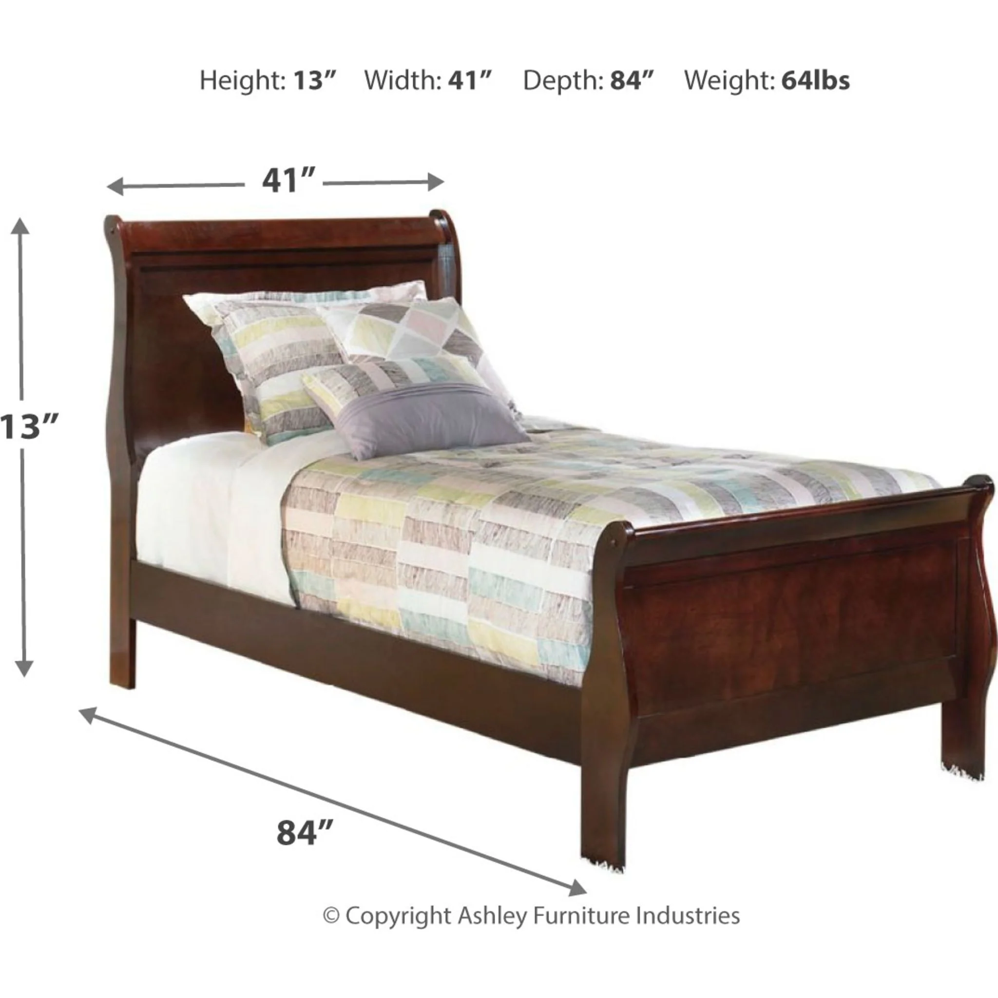 Alisdair Sleigh Bed - Dark Brown - Image 4