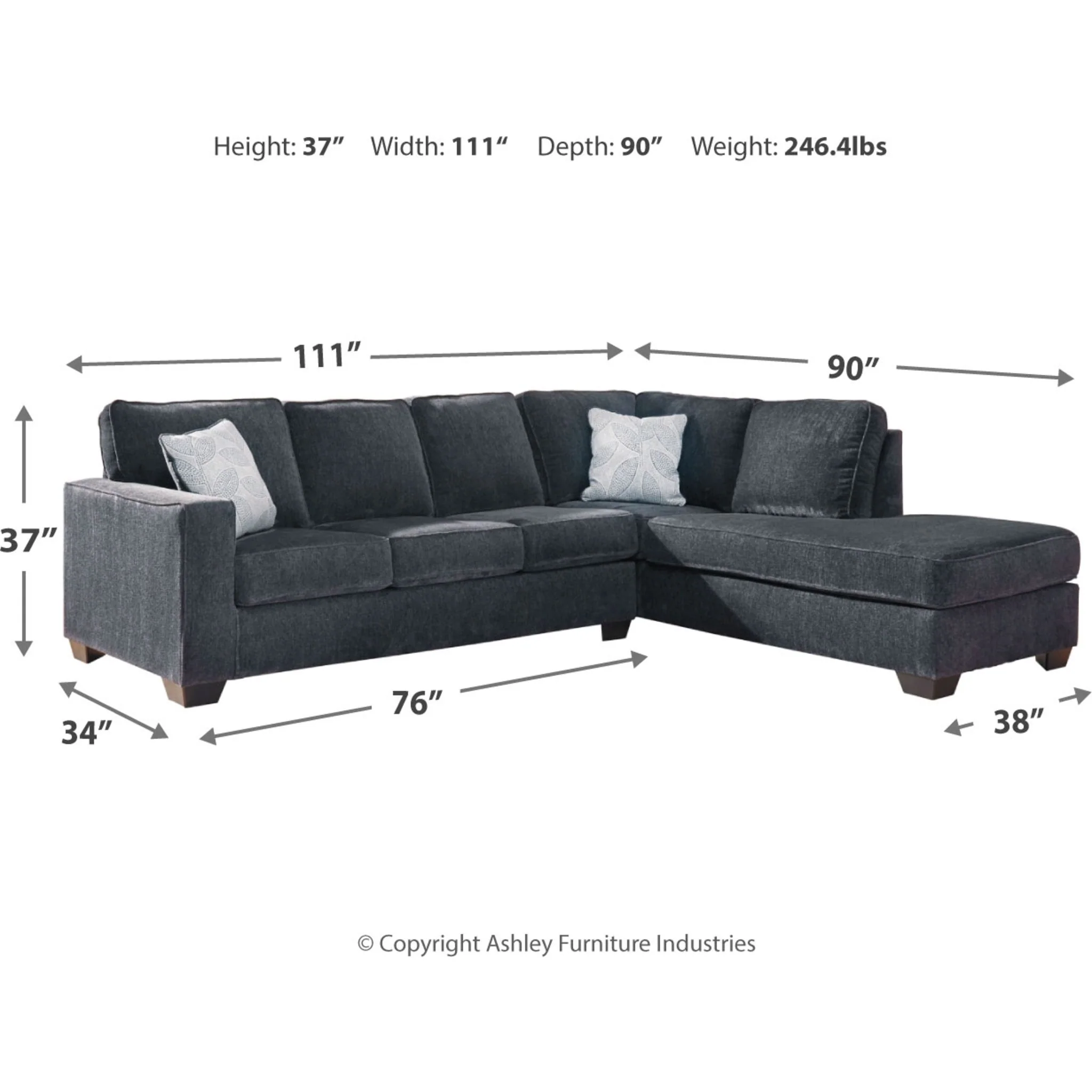 Altari 2 Piece Sectional with Chaise - Image 22